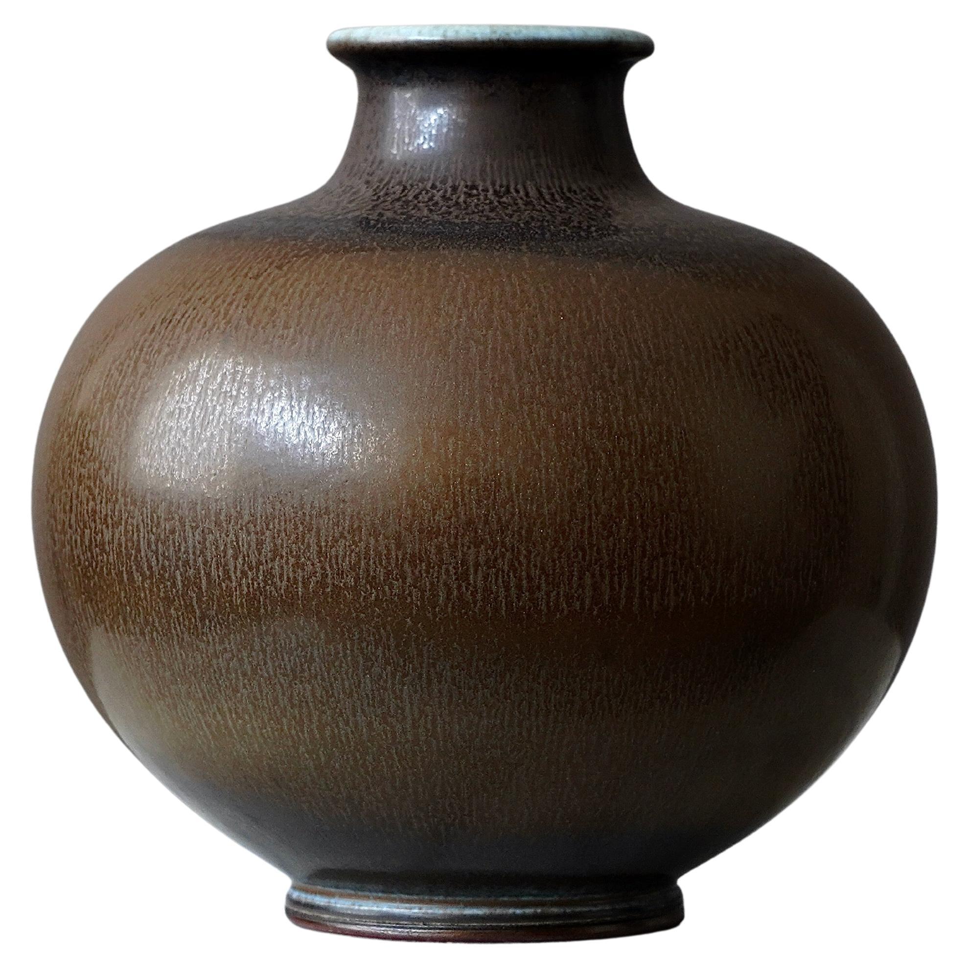 Large Stoneware Vase by Berndt Friberg for Gustavsberg Studio, Sweden, 1963 For Sale