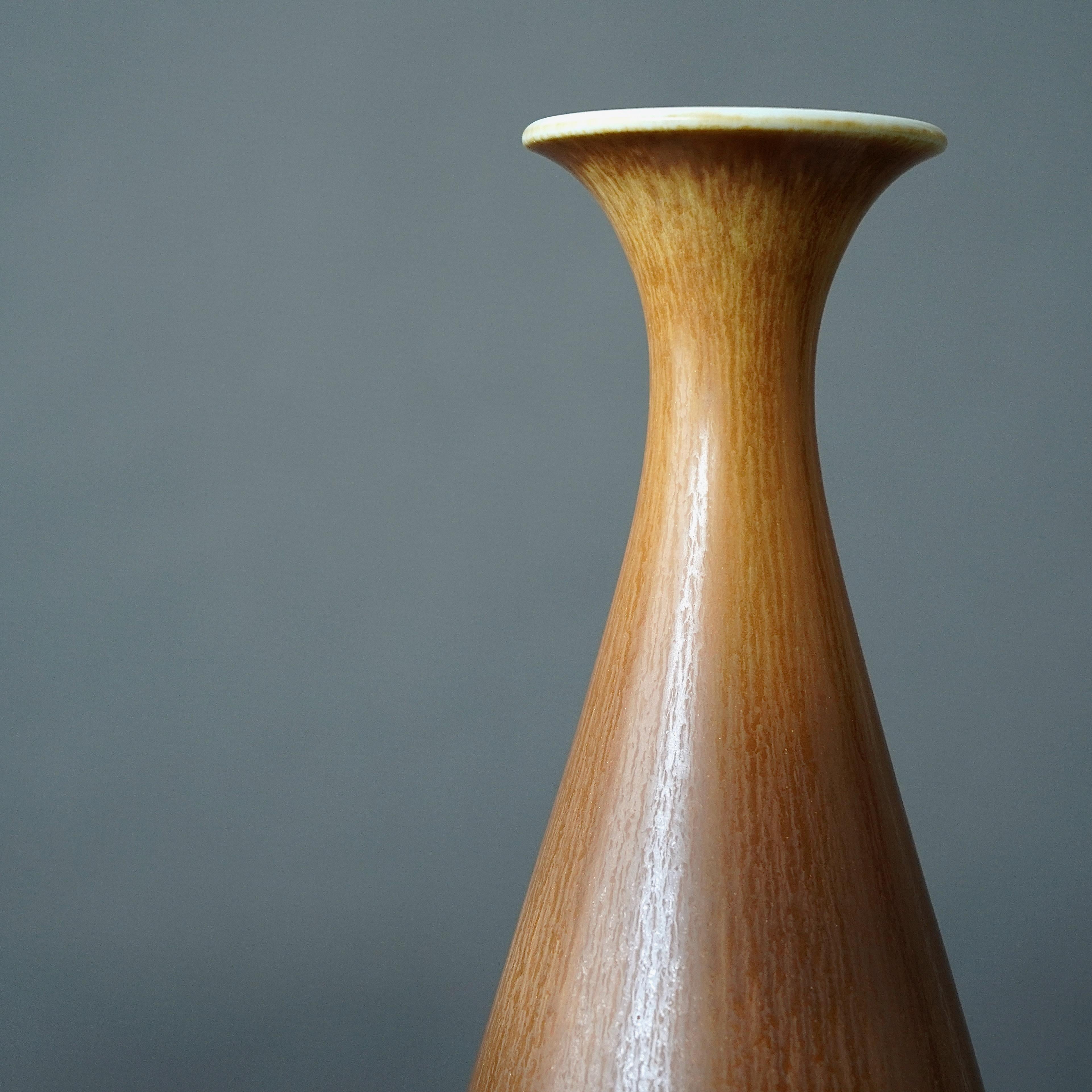 Swedish Large Stoneware Vase by Berndt Friberg for Gustavsberg Studio, Sweden, 1964 For Sale