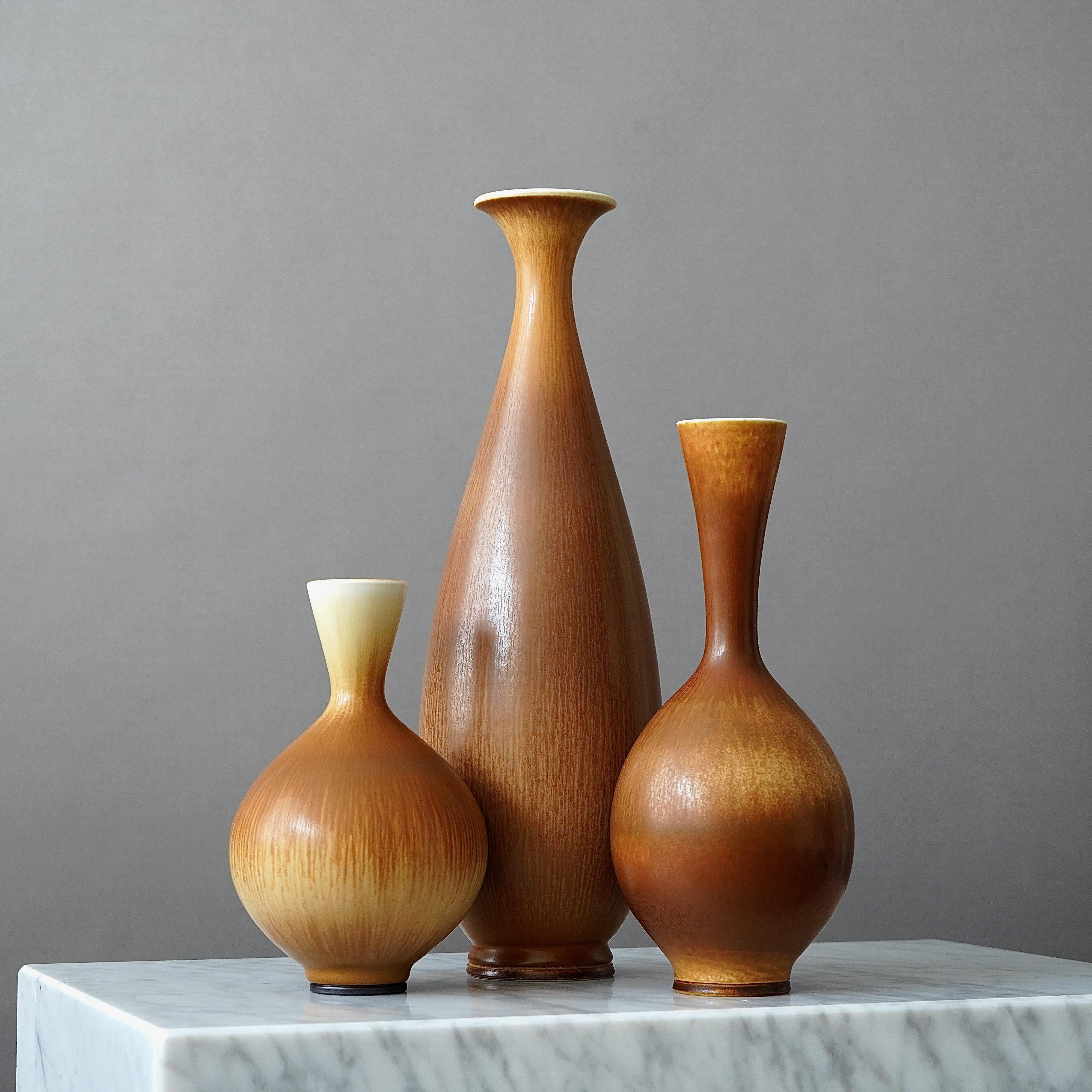 20th Century Large Stoneware Vase by Berndt Friberg for Gustavsberg Studio, Sweden, 1964 For Sale
