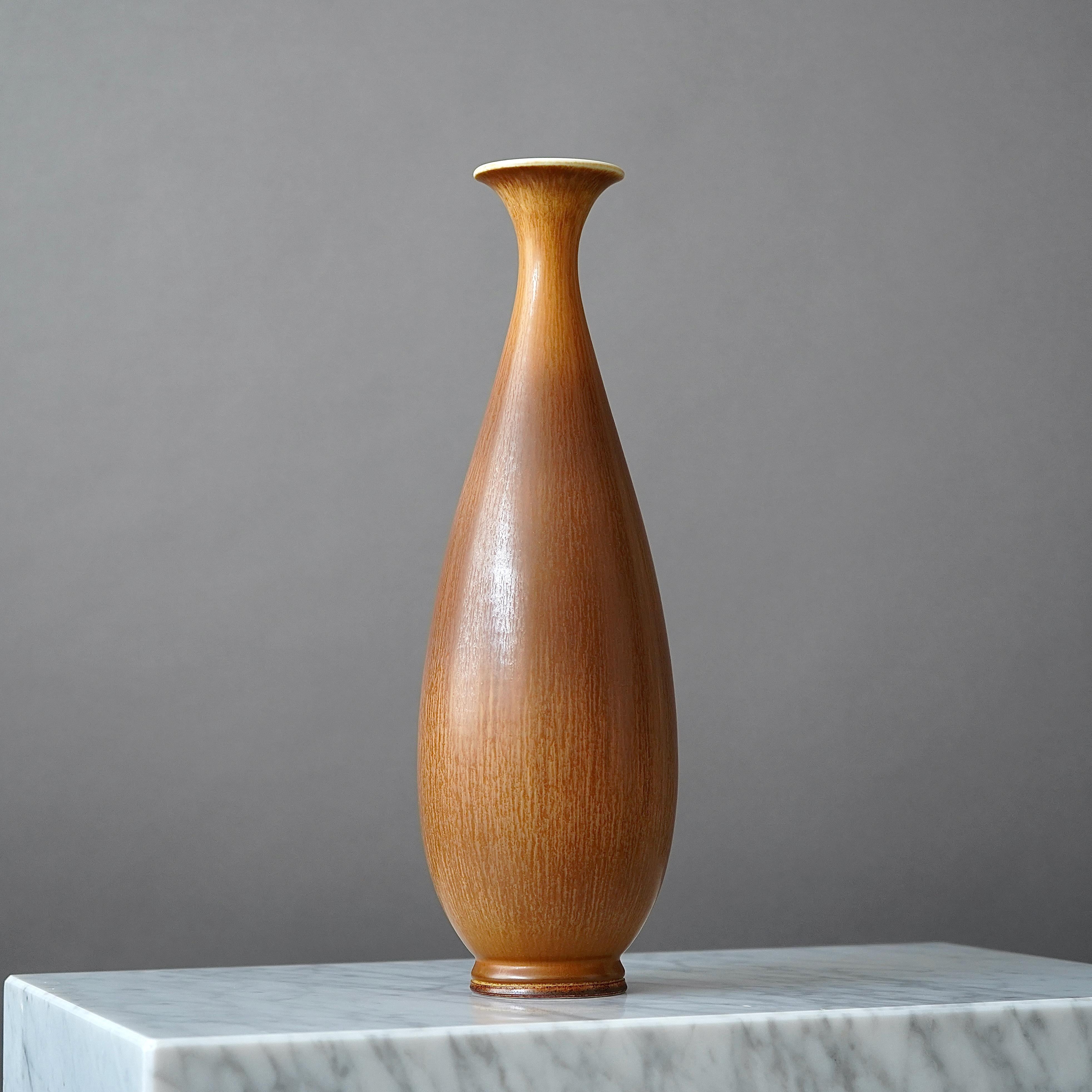Ceramic Large Stoneware Vase by Berndt Friberg for Gustavsberg Studio, Sweden, 1964 For Sale