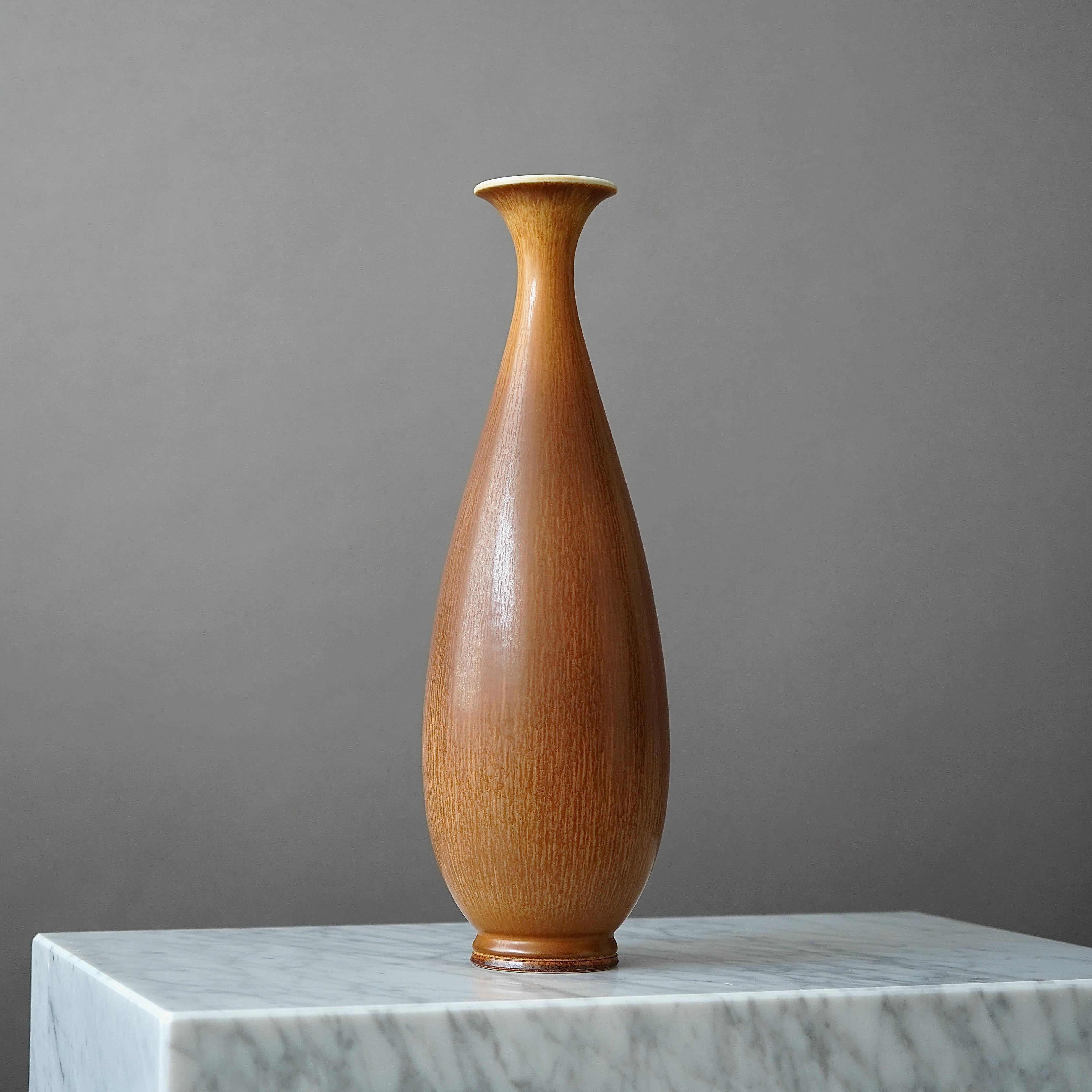 Vaso grande in gres di Berndt Friberg per Gustavsberg Studio, Svezia, 1964 in vendita 1