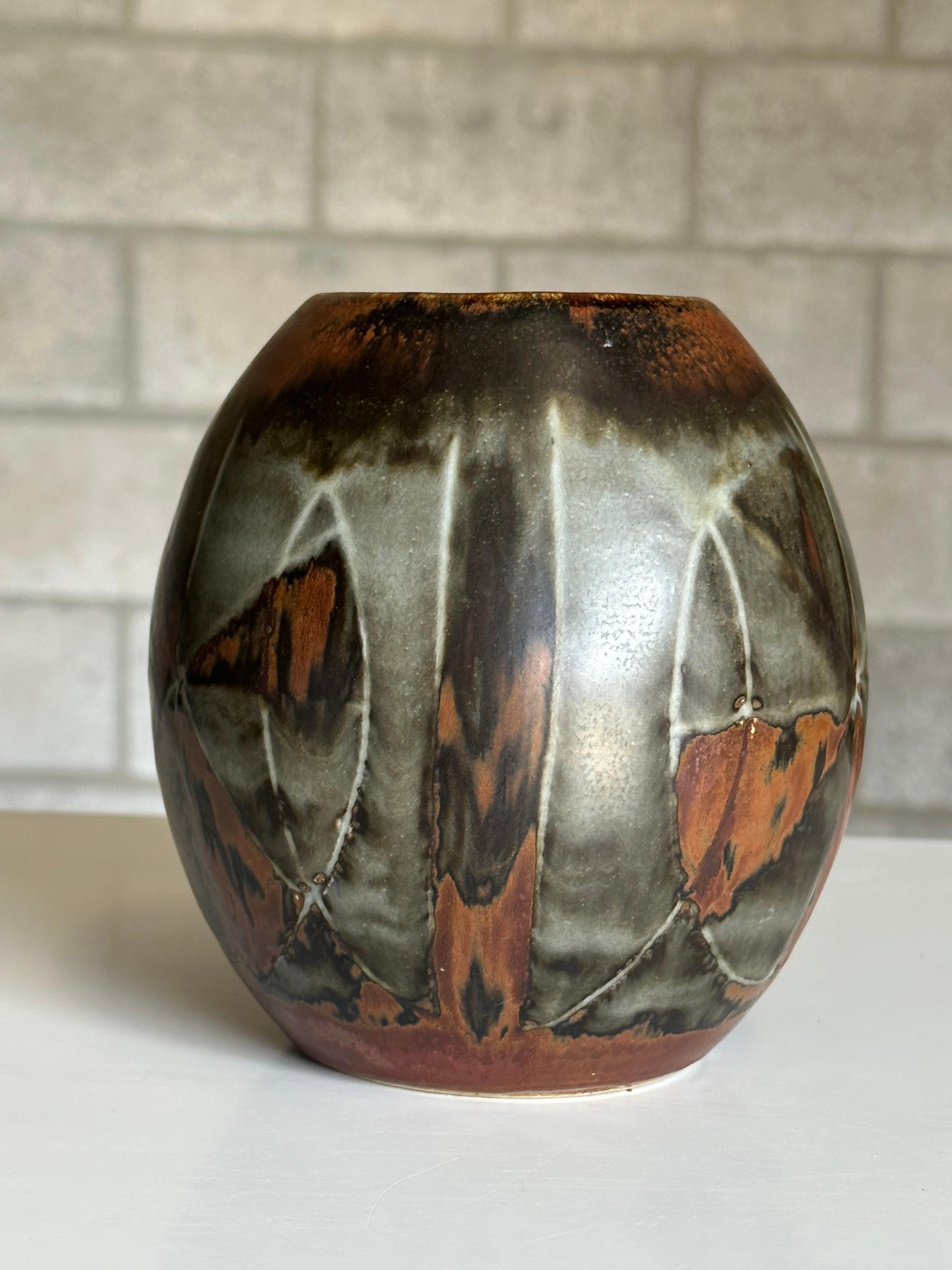 Large Stoneware Vase by Carl-Harry Stålhane for Rörstrand In Good Condition For Sale In St.Petersburg, FL