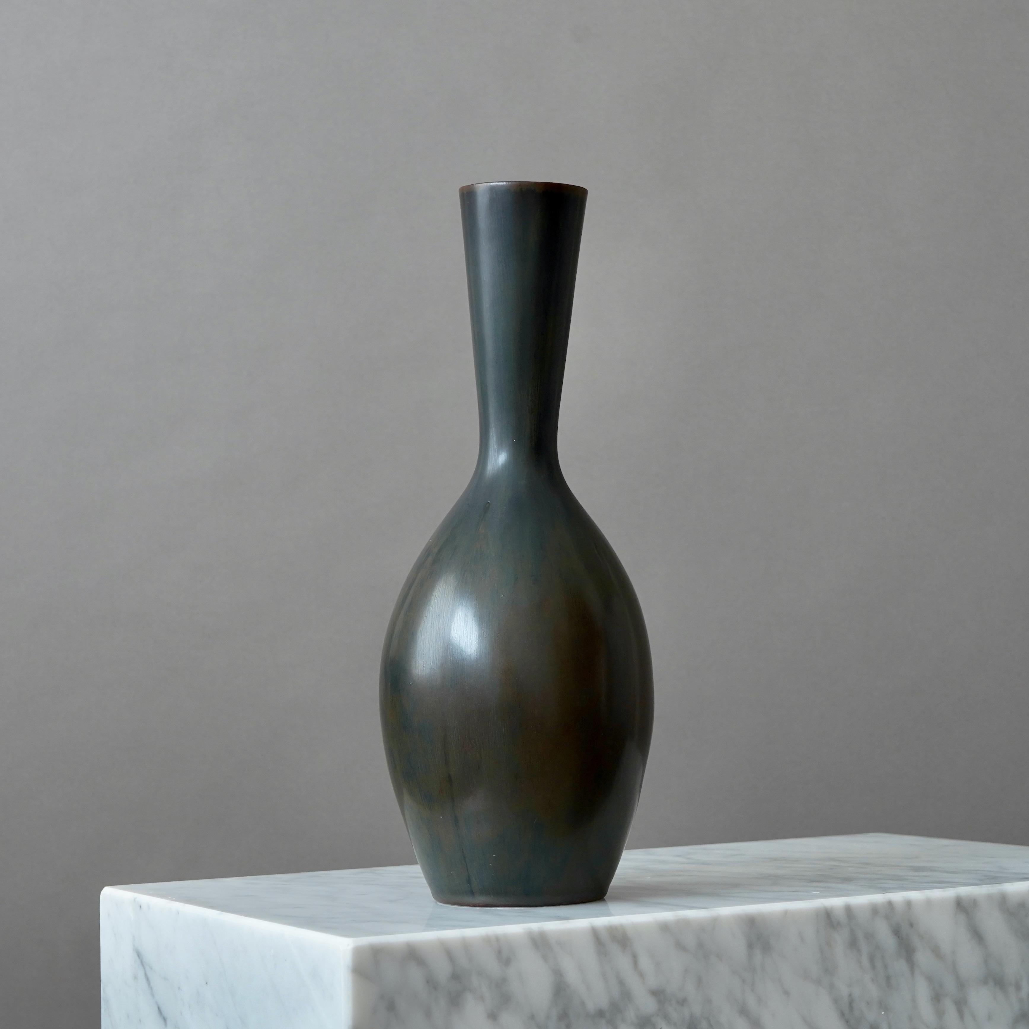 Grande vaso in gres di Carl-Harry Stalhane, Rorstrand, Svezia, anni '50 in vendita 3