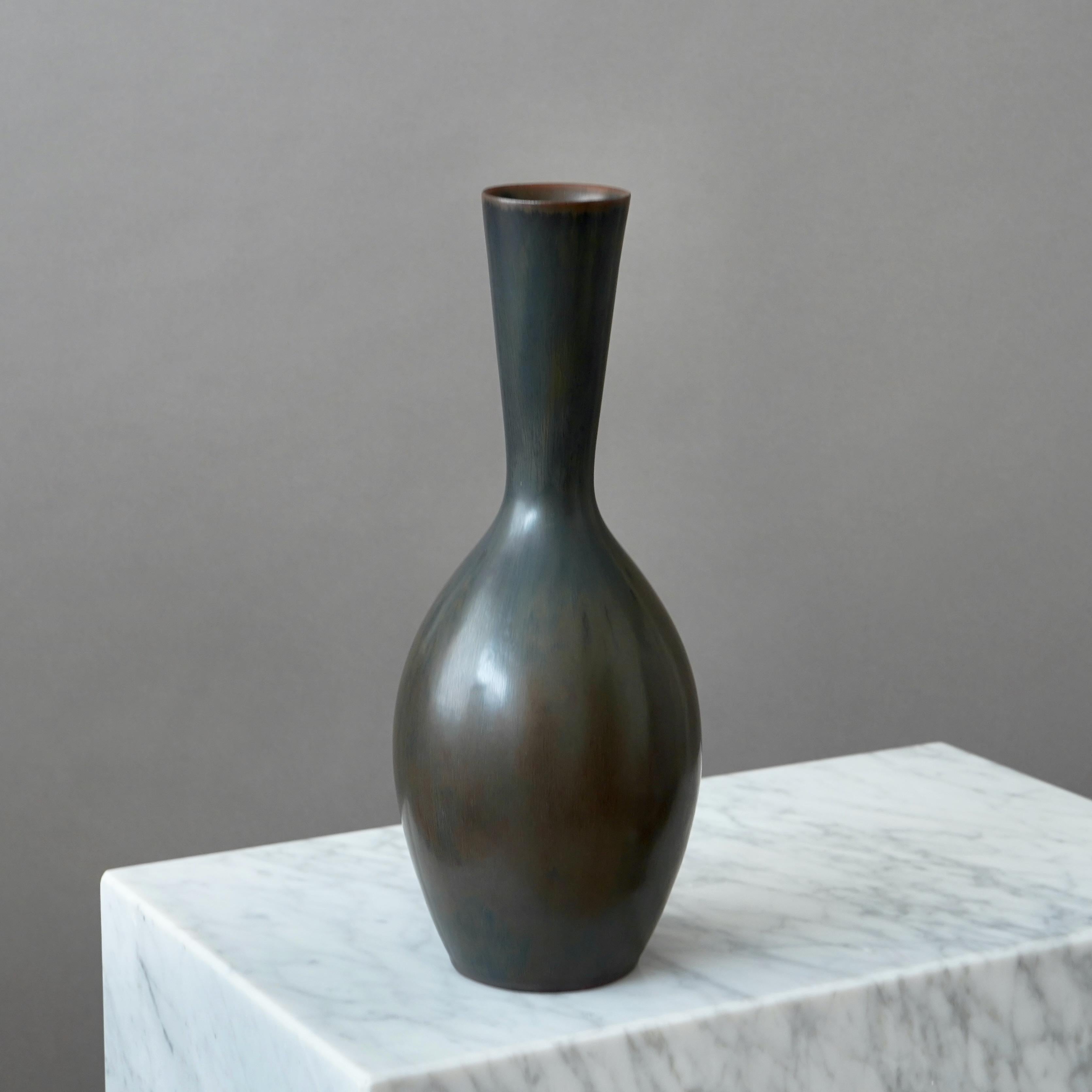 Mid-Century moderno Grande vaso in gres di Carl-Harry Stalhane, Rorstrand, Svezia, anni '50 in vendita