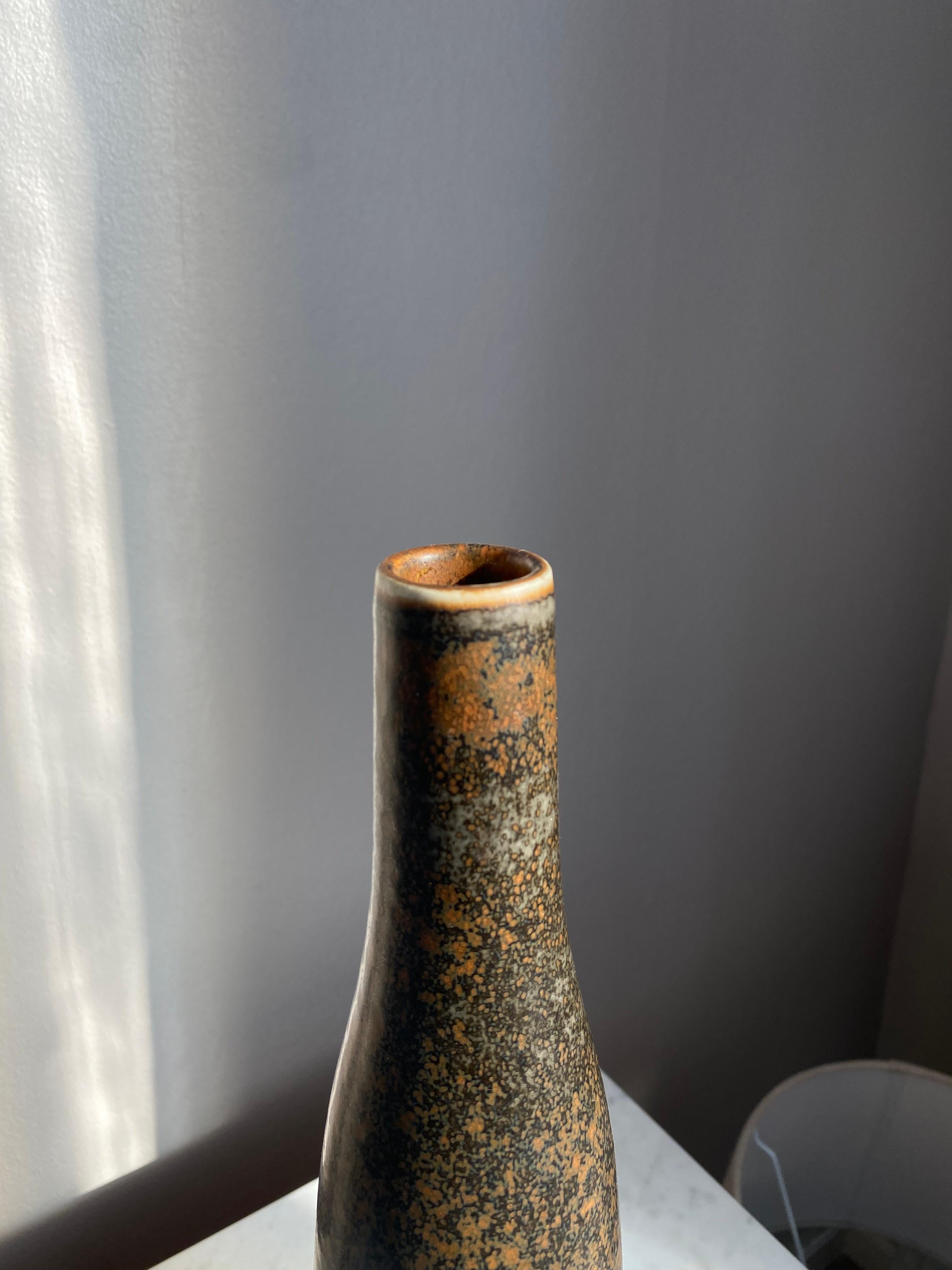 Mid-Century Modern Large Stoneware Vase by Carl-Harry Stålhane, Rörstrand, Sweden, 1950s For Sale
