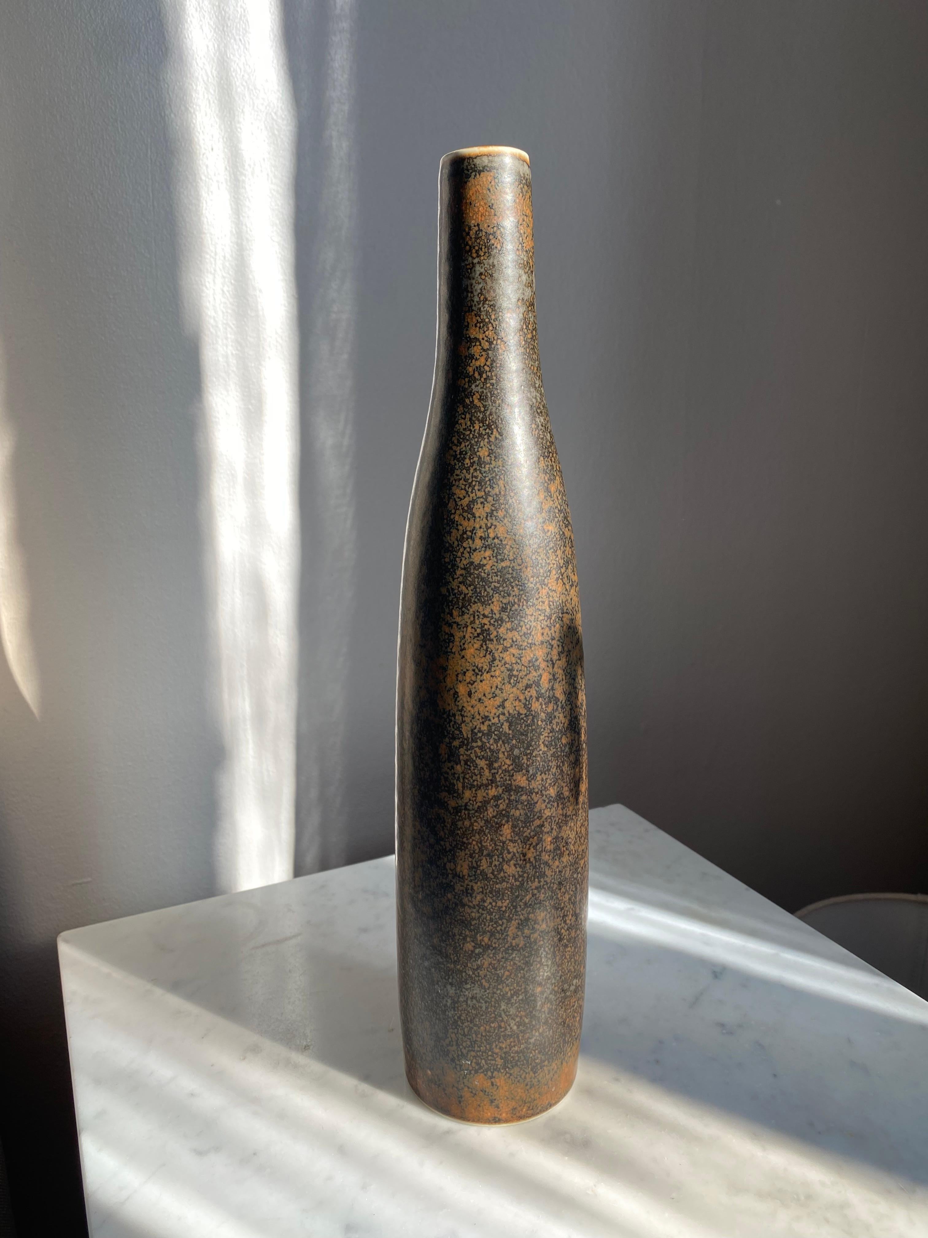 Swedish Large Stoneware Vase by Carl-Harry Stålhane, Rörstrand, Sweden, 1950s For Sale