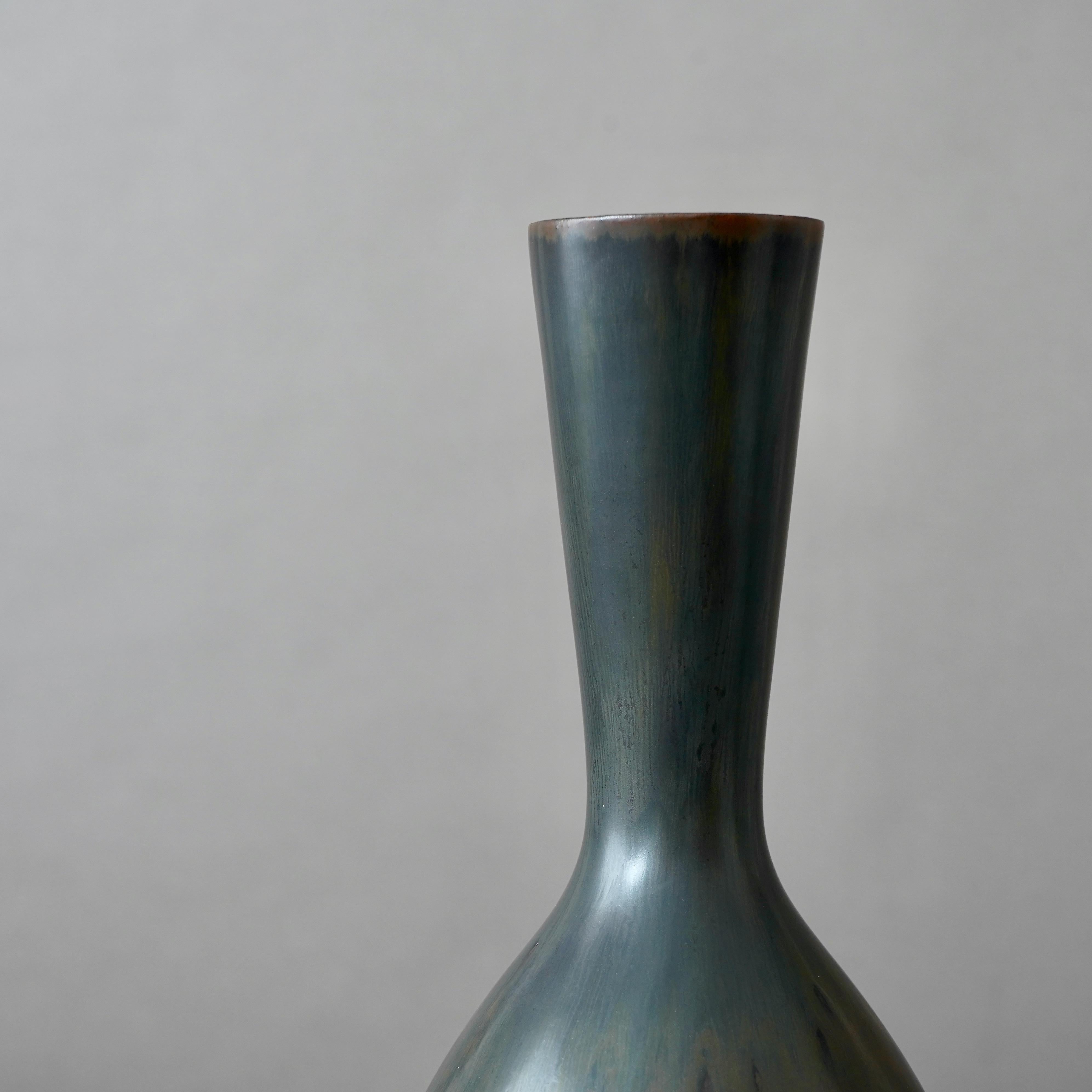 Smaltato Grande vaso in gres di Carl-Harry Stalhane, Rorstrand, Svezia, anni '50 in vendita