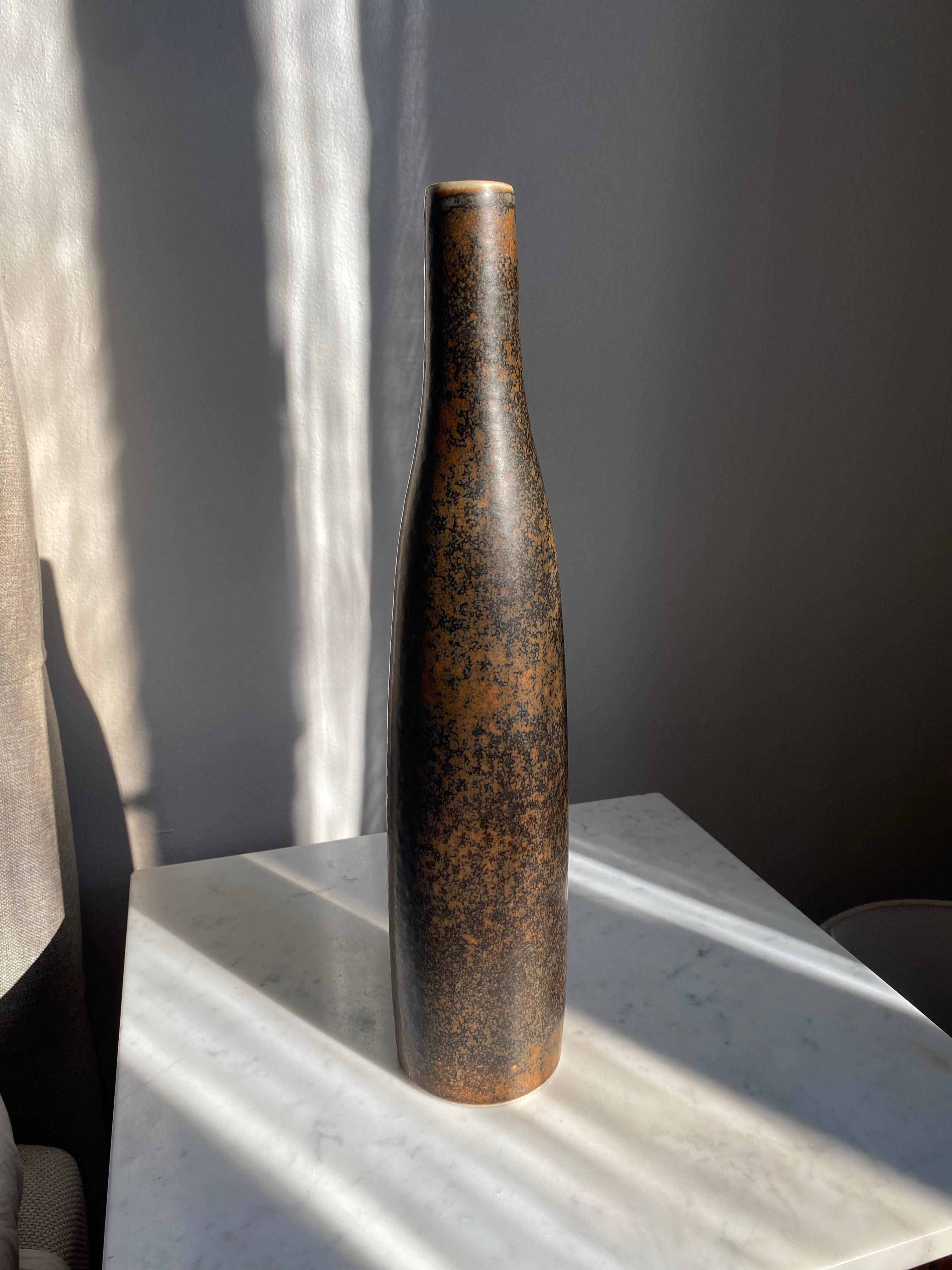 Large Stoneware Vase by Carl-Harry Stålhane, Rörstrand, Sweden, 1950s For Sale 1