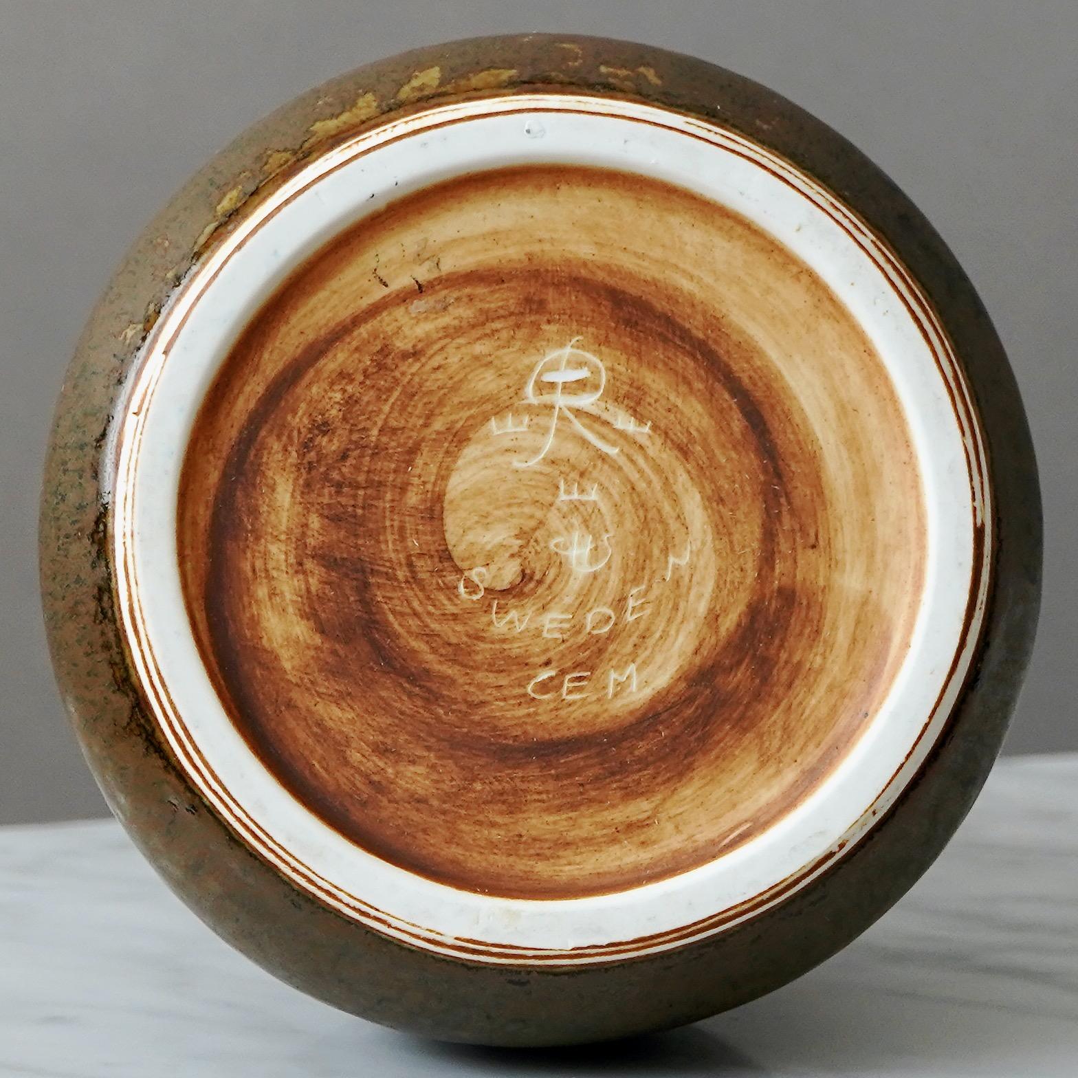 Vaso in gres di Carl-Harry Stalhane, Rorstrand, Svezia, anni '1960 in vendita 2