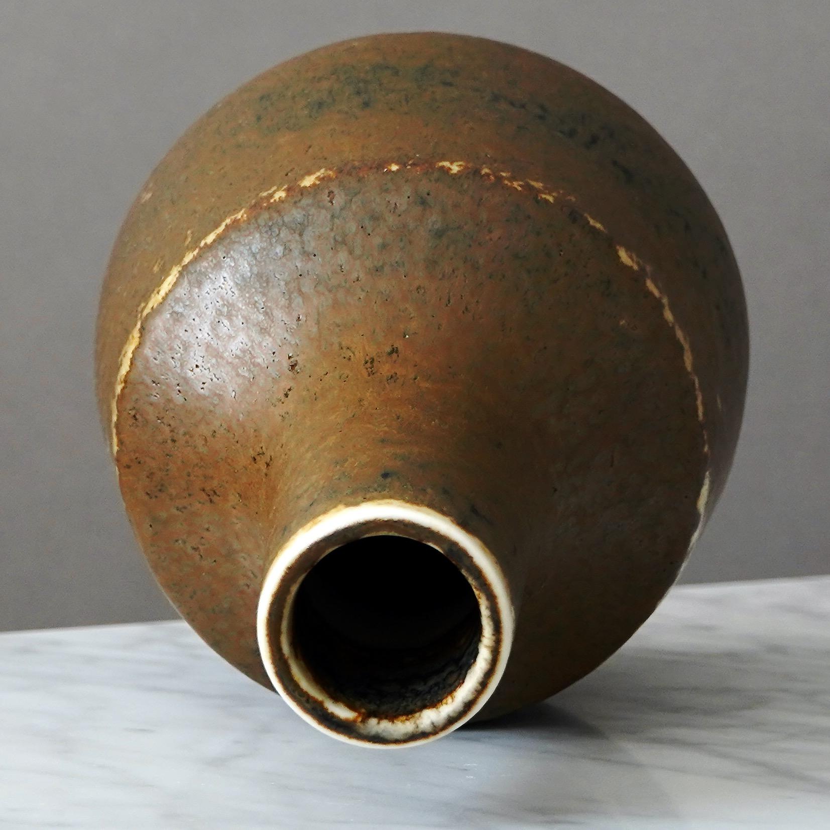 Smaltato Vaso in gres di Carl-Harry Stalhane, Rorstrand, Svezia, anni '1960 in vendita