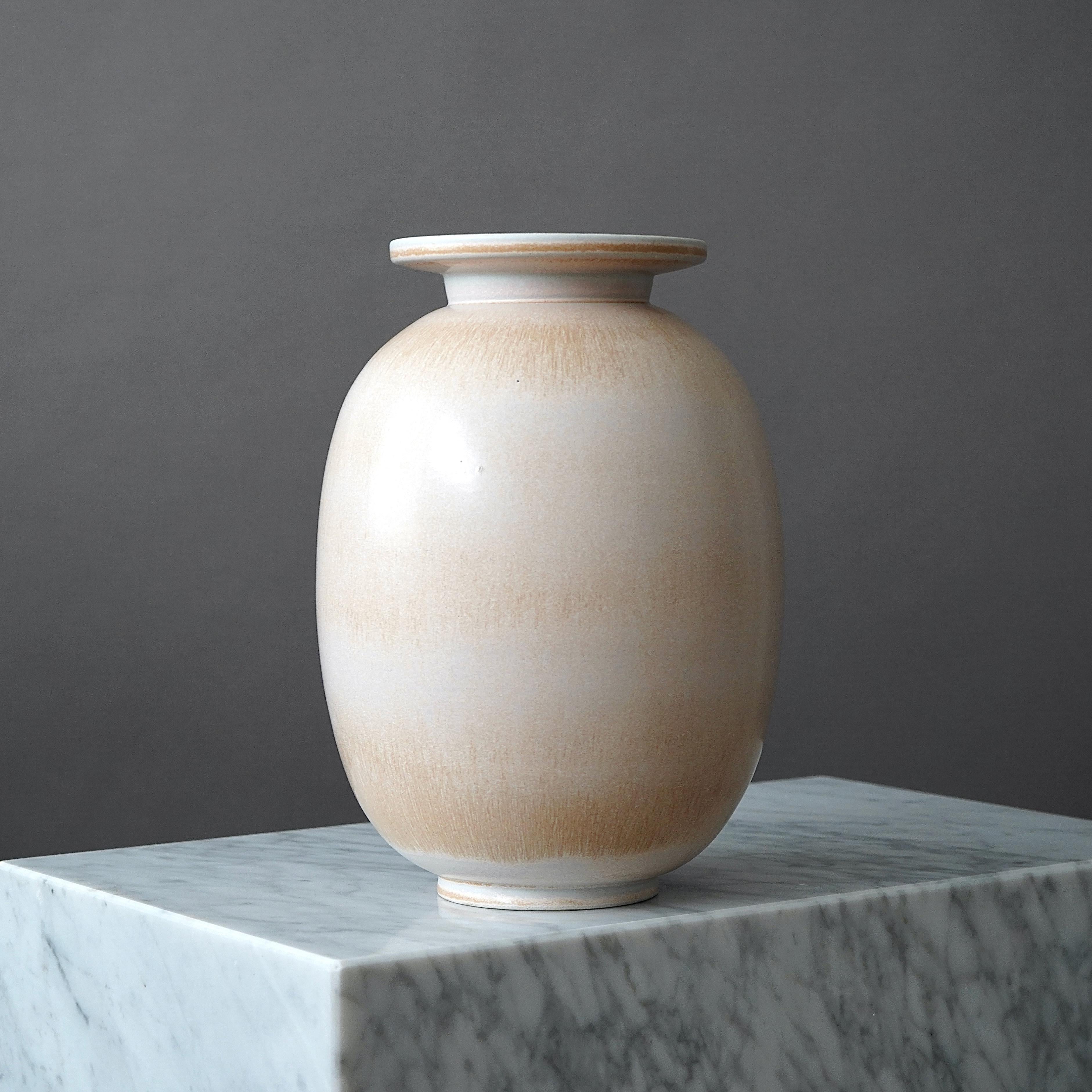 Ceramic Large Stoneware Vase by Gunnar Nylund for Rorstrand, Sweden, 1940s