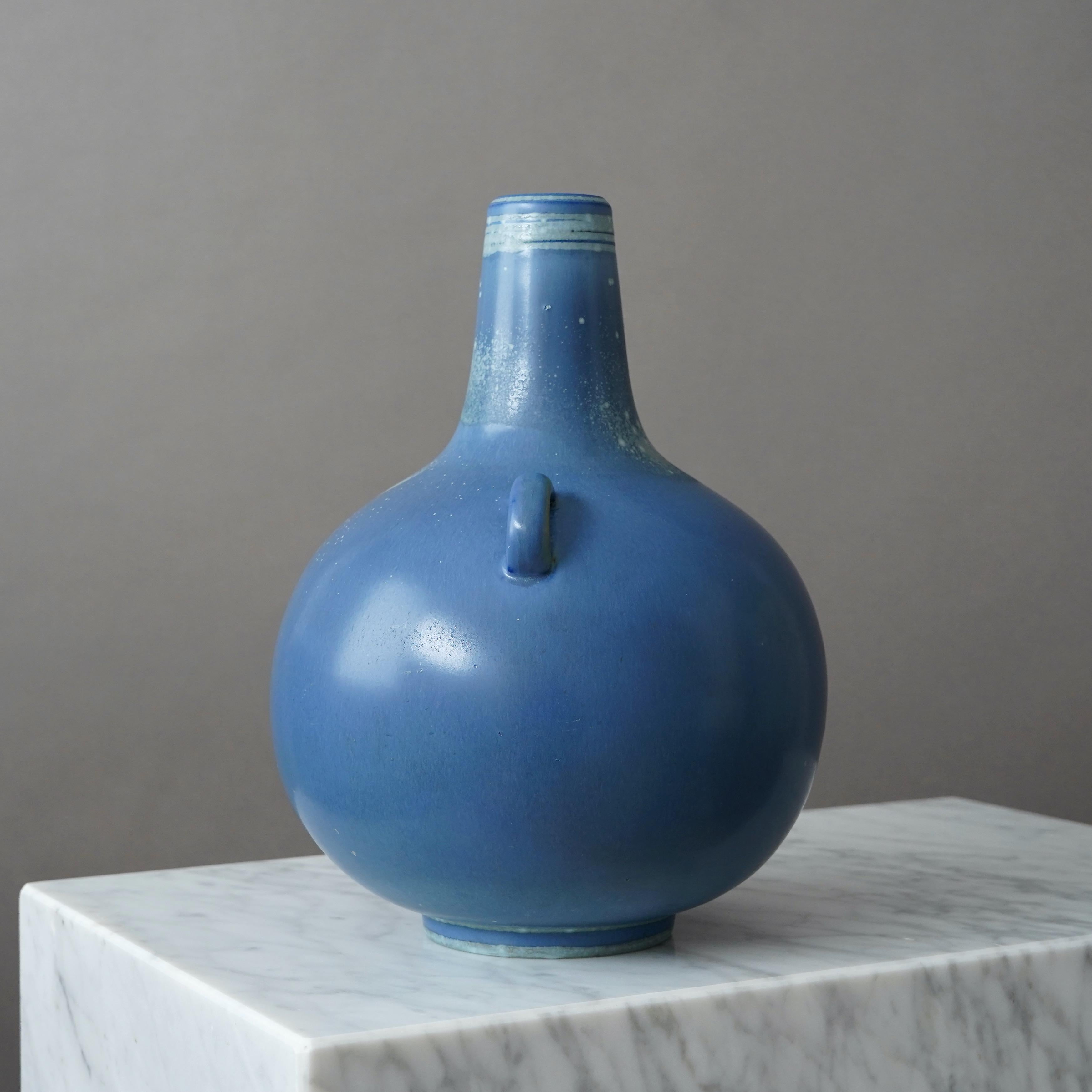 Grande vaso in gres di Gunnar Nylund per Rorstrand, Svezia, anni '40 in vendita 1