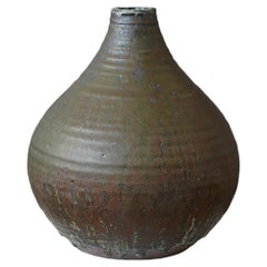 Vintage Large Stoneware Vase by Swedish Ceramist Rolf Palm, 1964