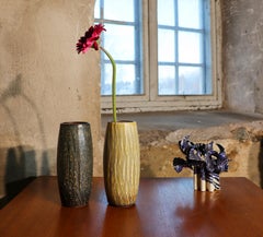 Vaso grande in gres, Gunnar Nylund, Rörstrand, Brown Rubus - Modernità del Medioevo