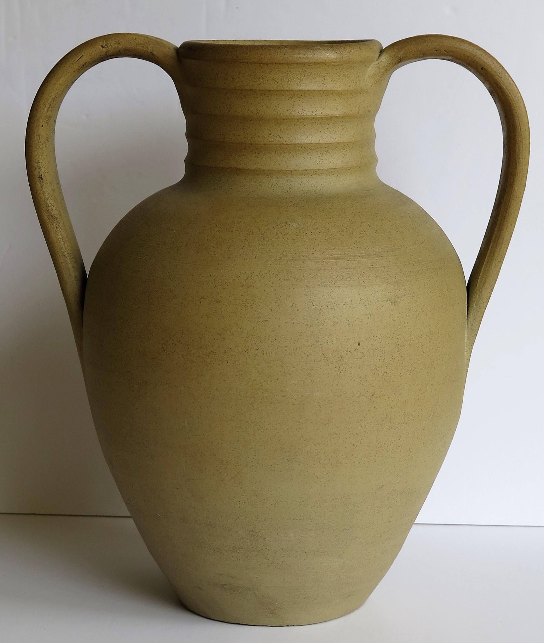 Large Stoneware Vase or Urn by Moira Pottery Hillstonia Hand Potted, circa 1935 In Good Condition For Sale In Lincoln, Lincolnshire