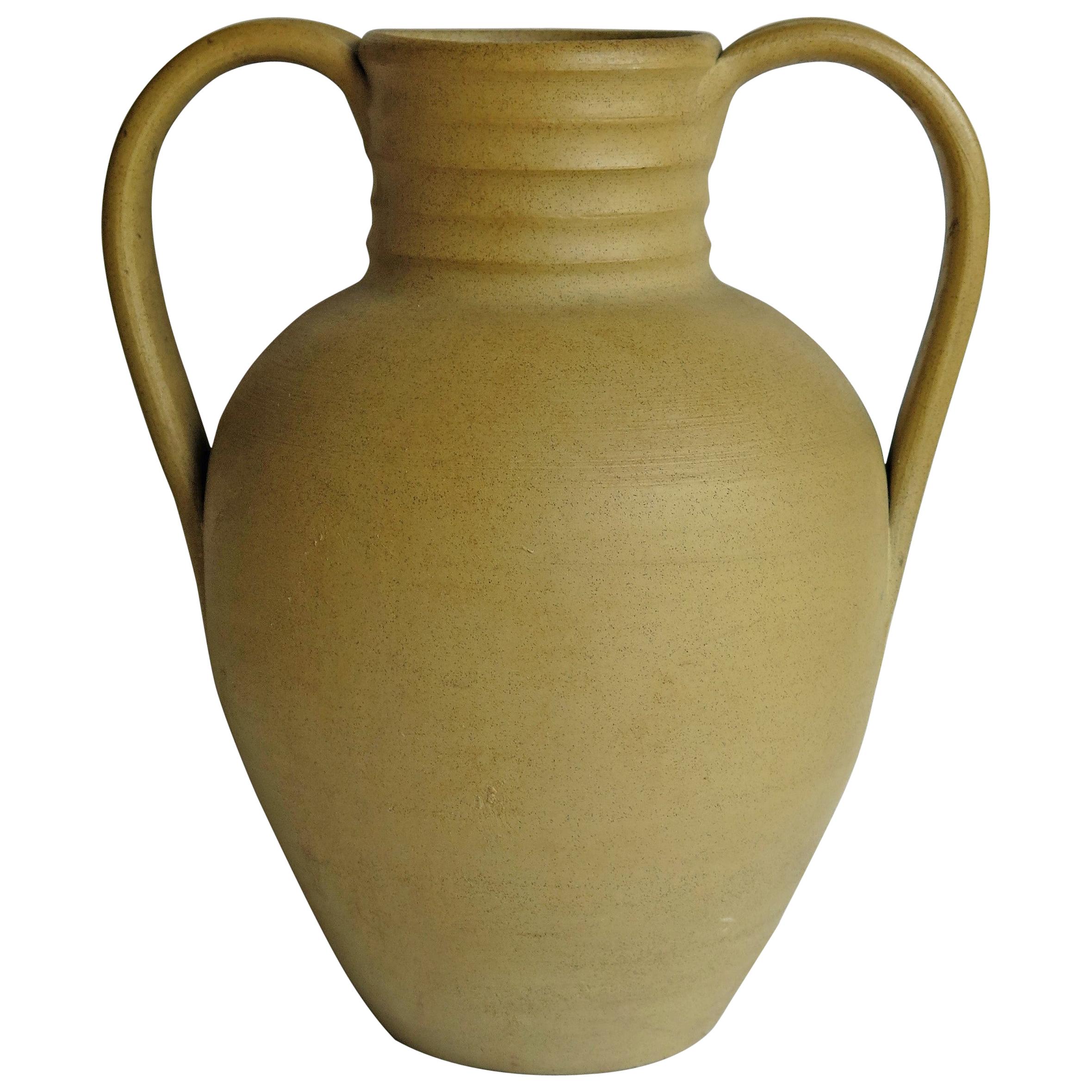 Large Stoneware Vase or Urn by Moira Pottery Hillstonia Hand Potted, circa 1935 For Sale