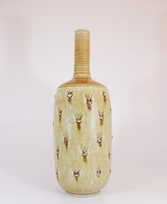 Large Stoneware Vase with Relief decor - John Andersson - Höganäs