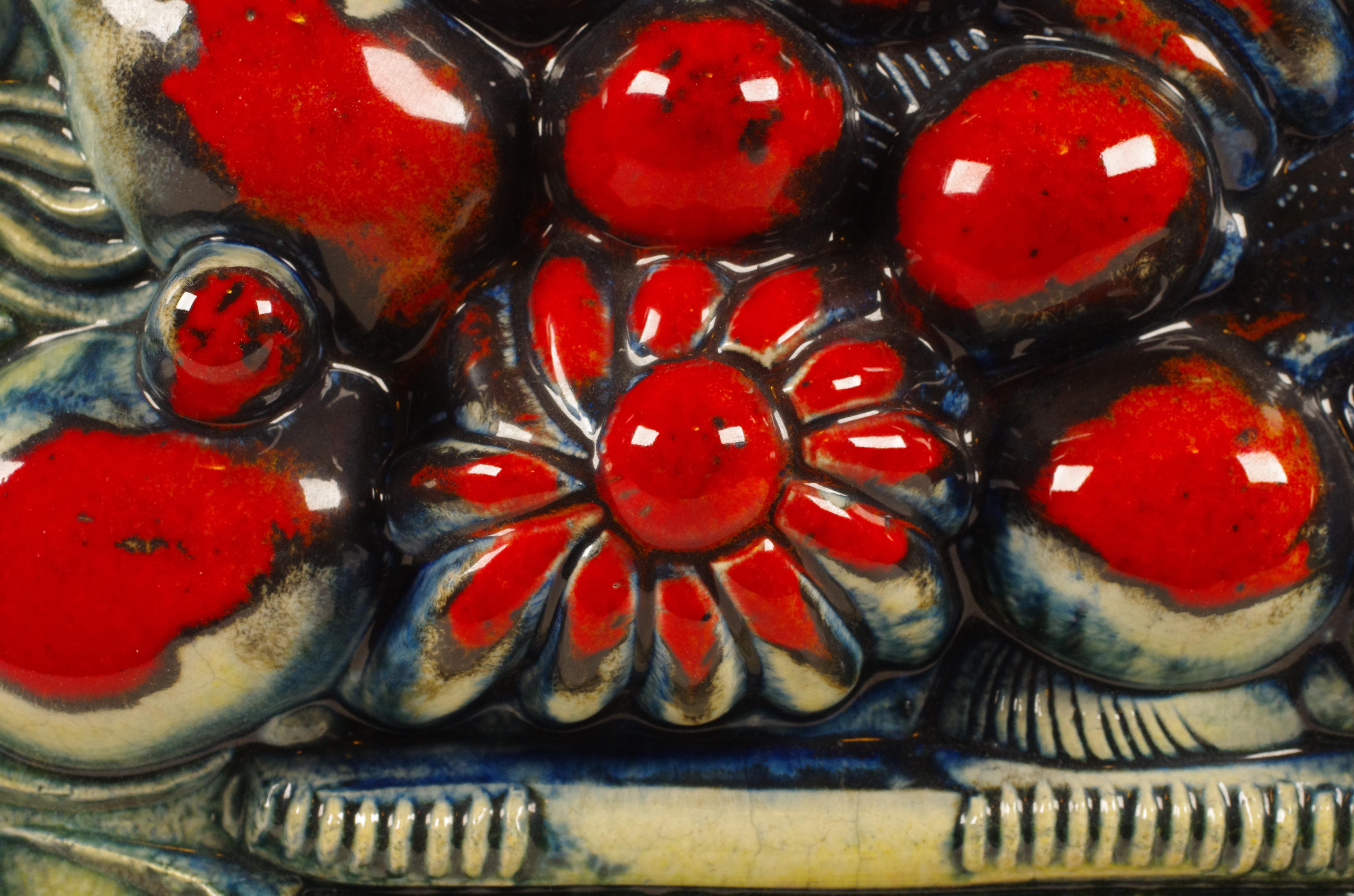 Glazed Large Stoneware Wall Relief by Bertil Vallien for Gustavsberg, Sweden, 1960s For Sale