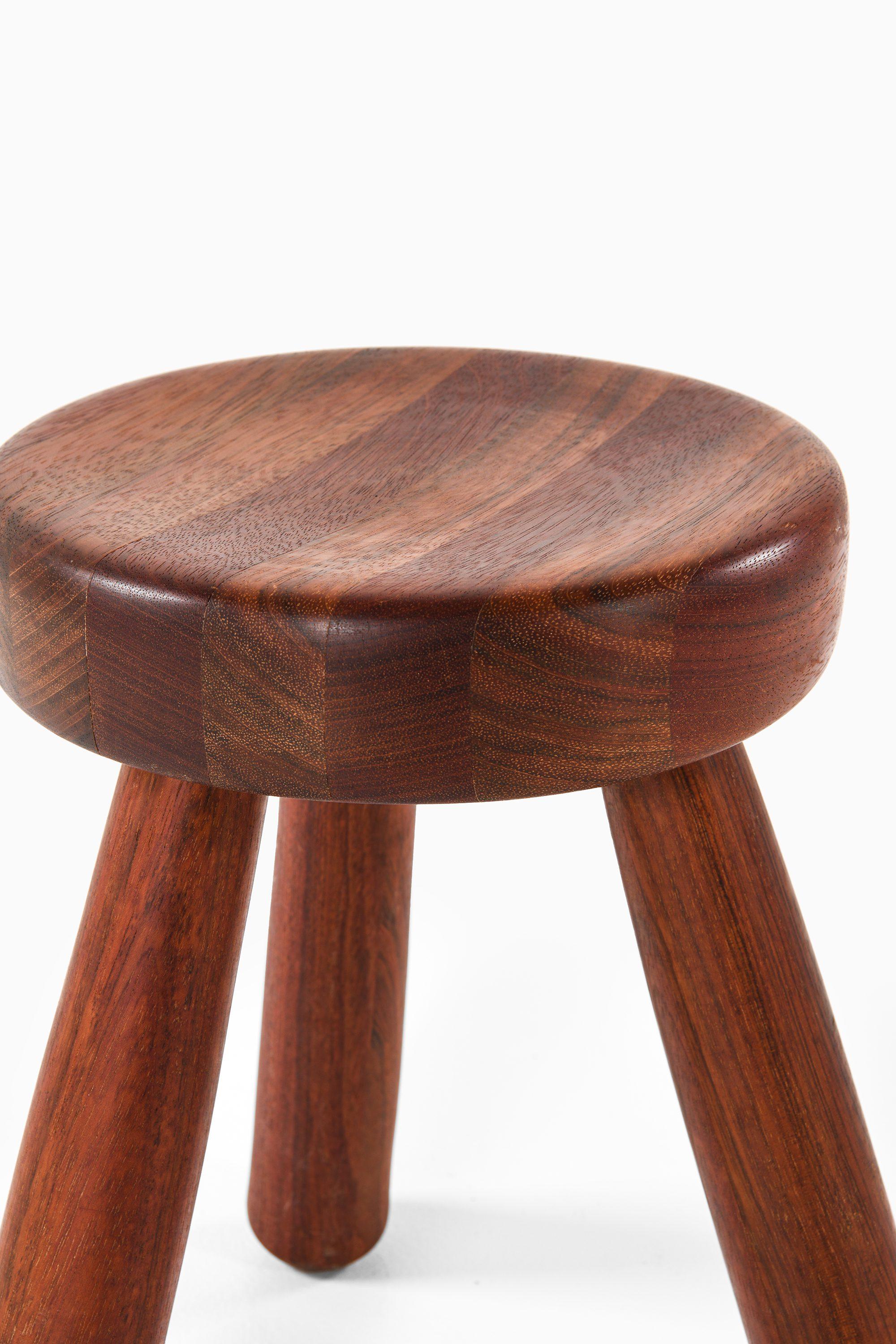 20th Century Large Stool in Jatoba Wood by Ingvar Hildingsson, 1980's For Sale