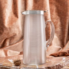 Large 'Striker' Glass Jug, Hallmarked Birmingham 1892.