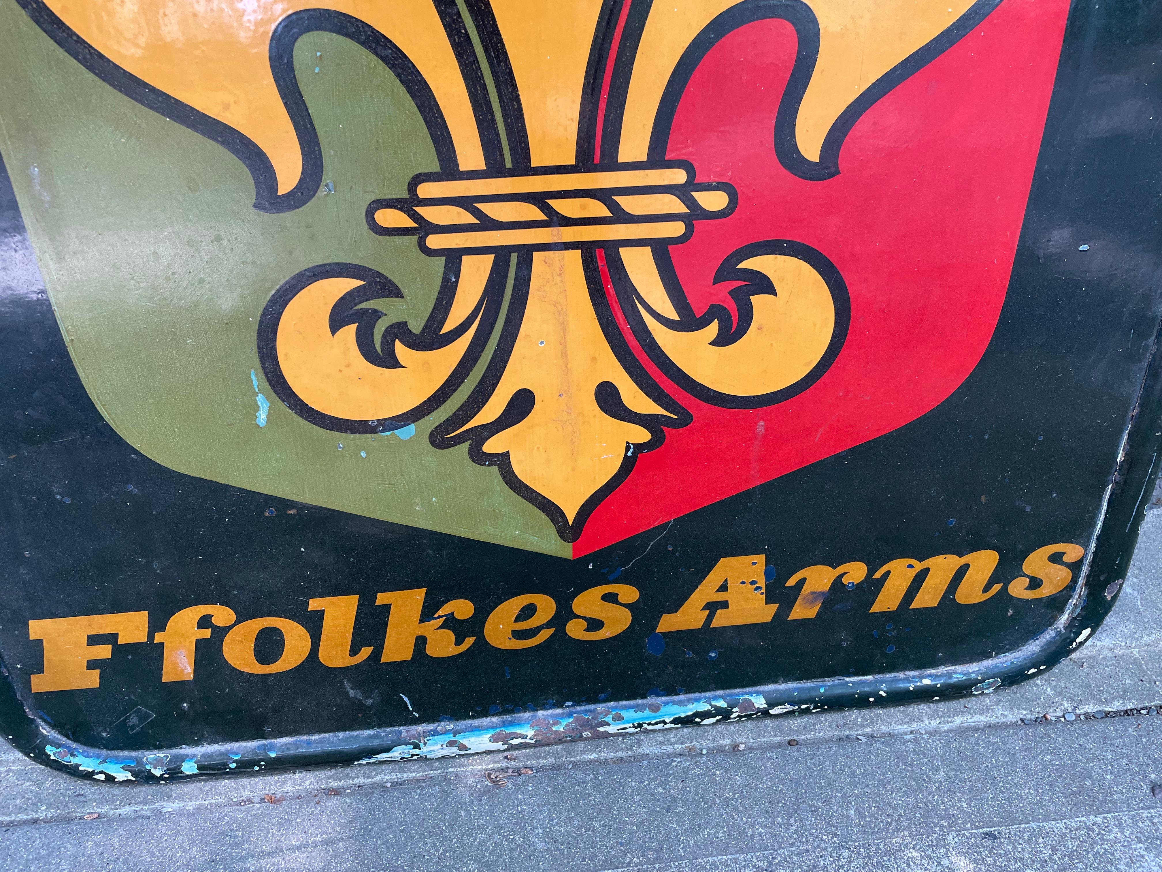 Mid-20th Century Large Striking Vintage English Pub Sign Wall Art