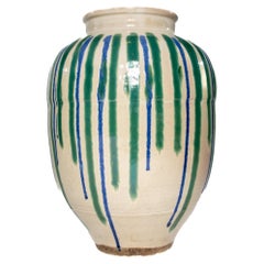 Large Striped Japanese Vase