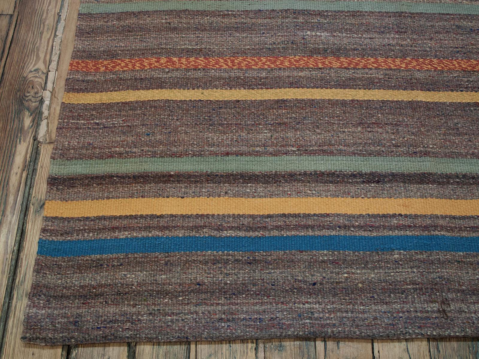 20th Century Large Striped Two-Panel Kilim 'DK-117-48' For Sale
