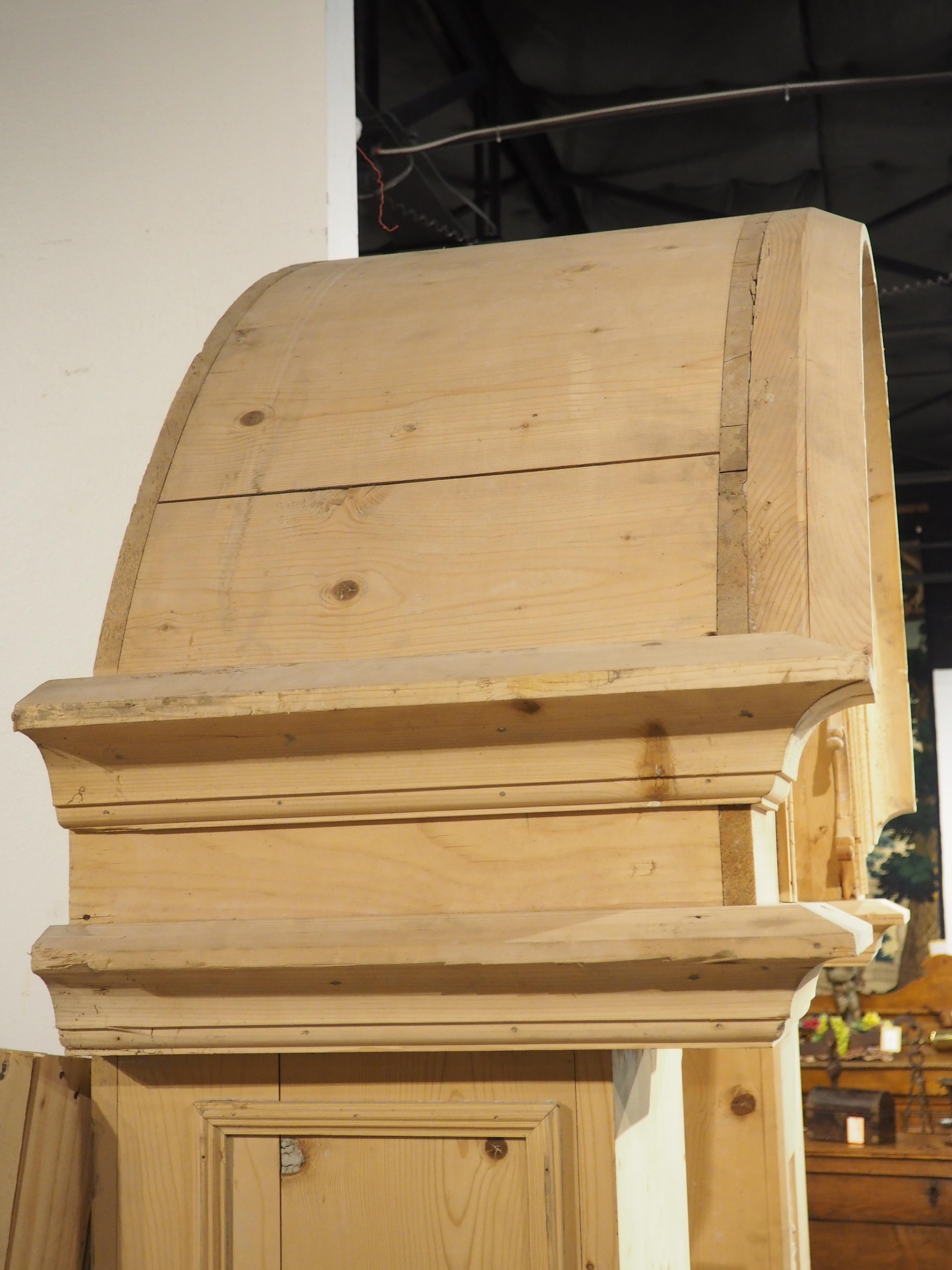Bleached Large Stripped Pine Altar Niche from Northern France, 20th Century For Sale