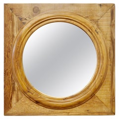 Large Stripped Pine Wall Mirror