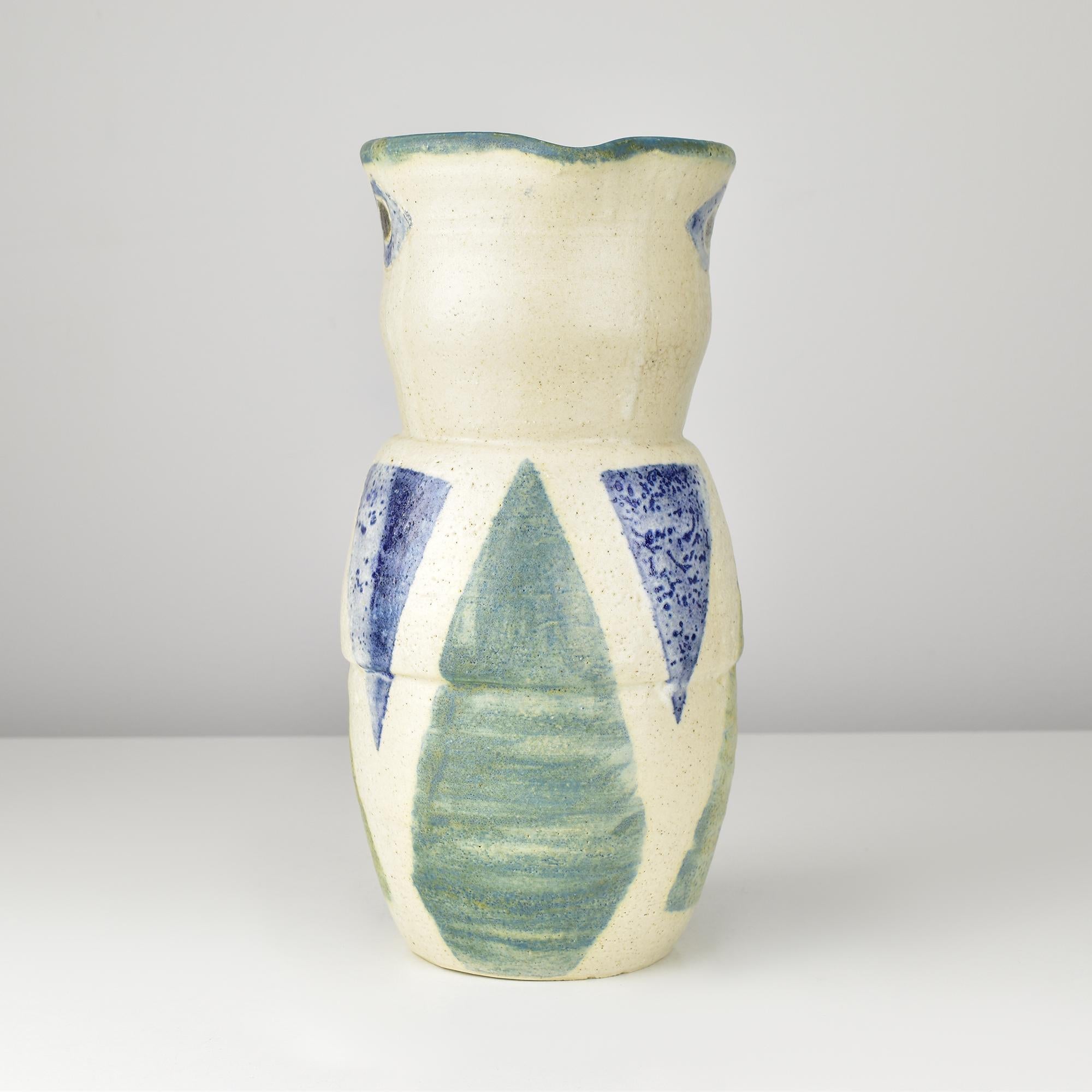 Unknown Large Studio Art Pottery Vase in Picasso Style with Abstract Geometric Design For Sale