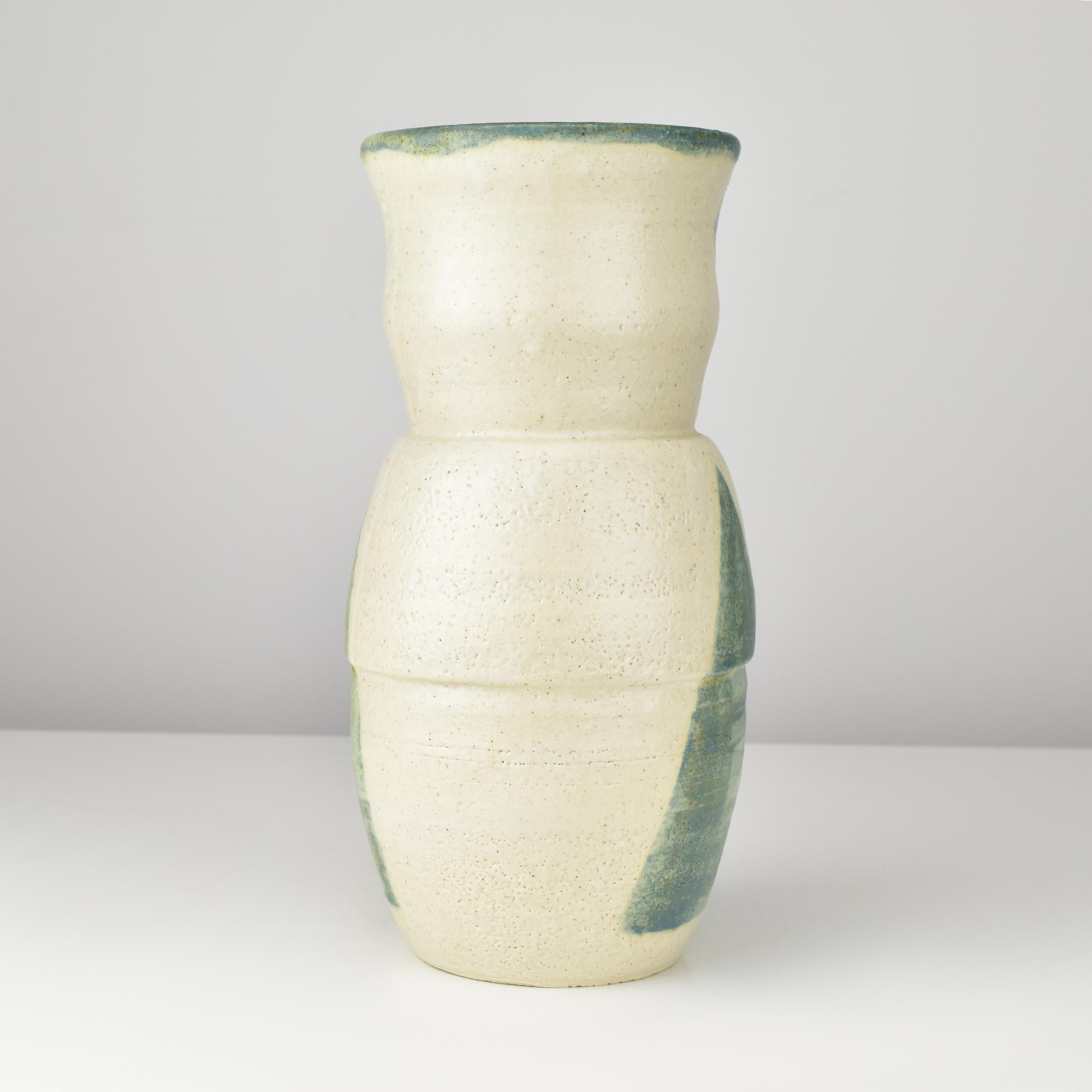 Large Studio Art Pottery Vase in Picasso Style with Abstract Geometric Design In Good Condition For Sale In Bad Säckingen, DE