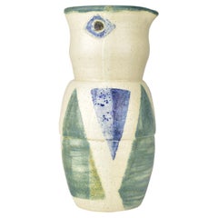 Große Studio-Kunstkeramik-Vase im Picasso-Stil mit abstraktem geometrischem Design