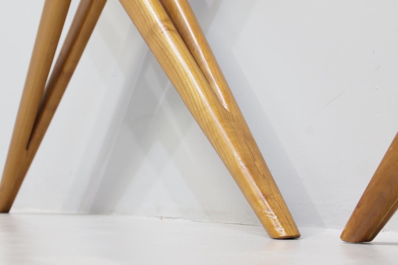 Mid-Century Modern Large Studio B.B.P.R. Carrara Marble Top Console, Double X Shaped, 1950s For Sale