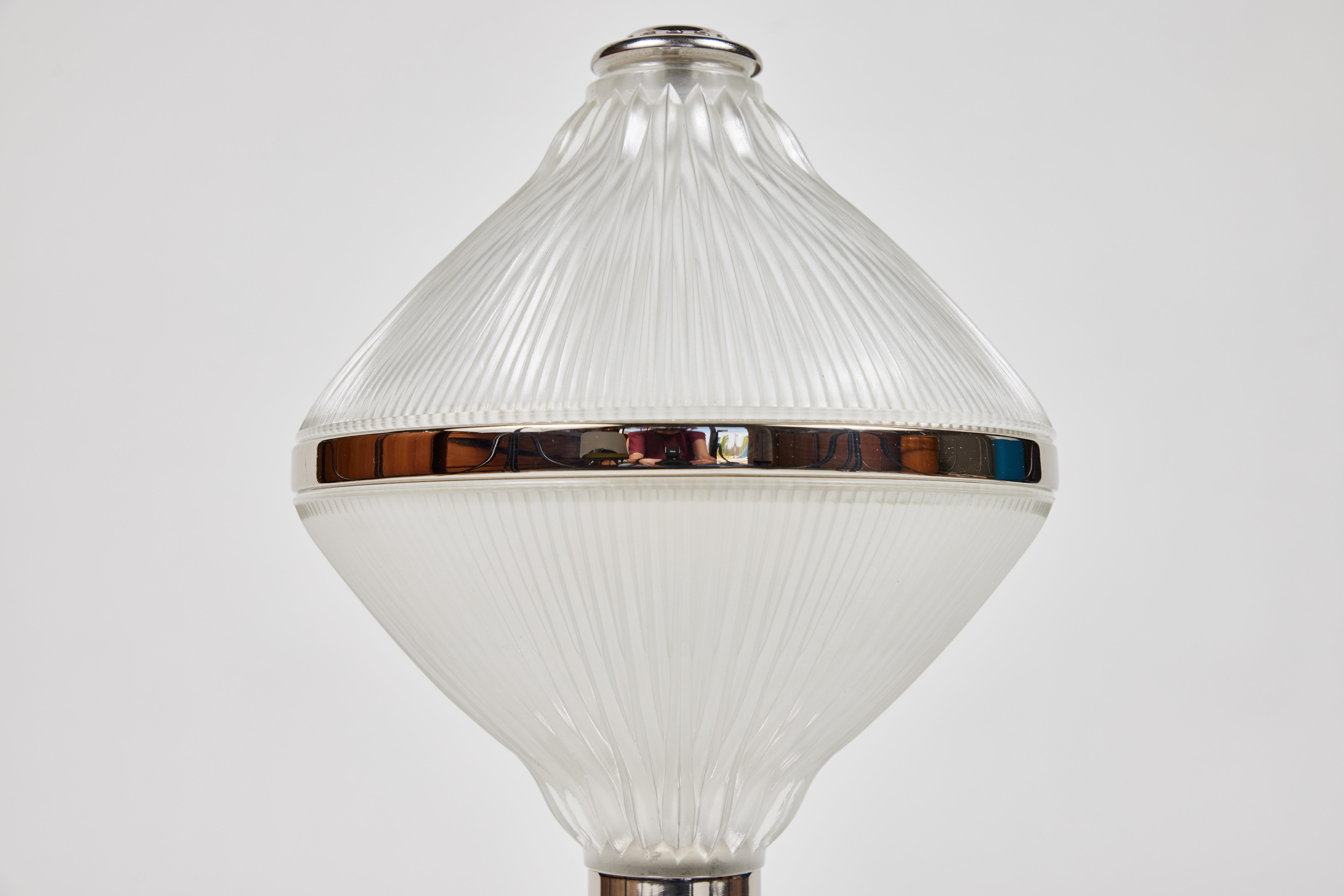 Large Studio B.B.P.R 'Polinnia' Glass and Chrome Table Lamp c. 1964 for Artemide 2