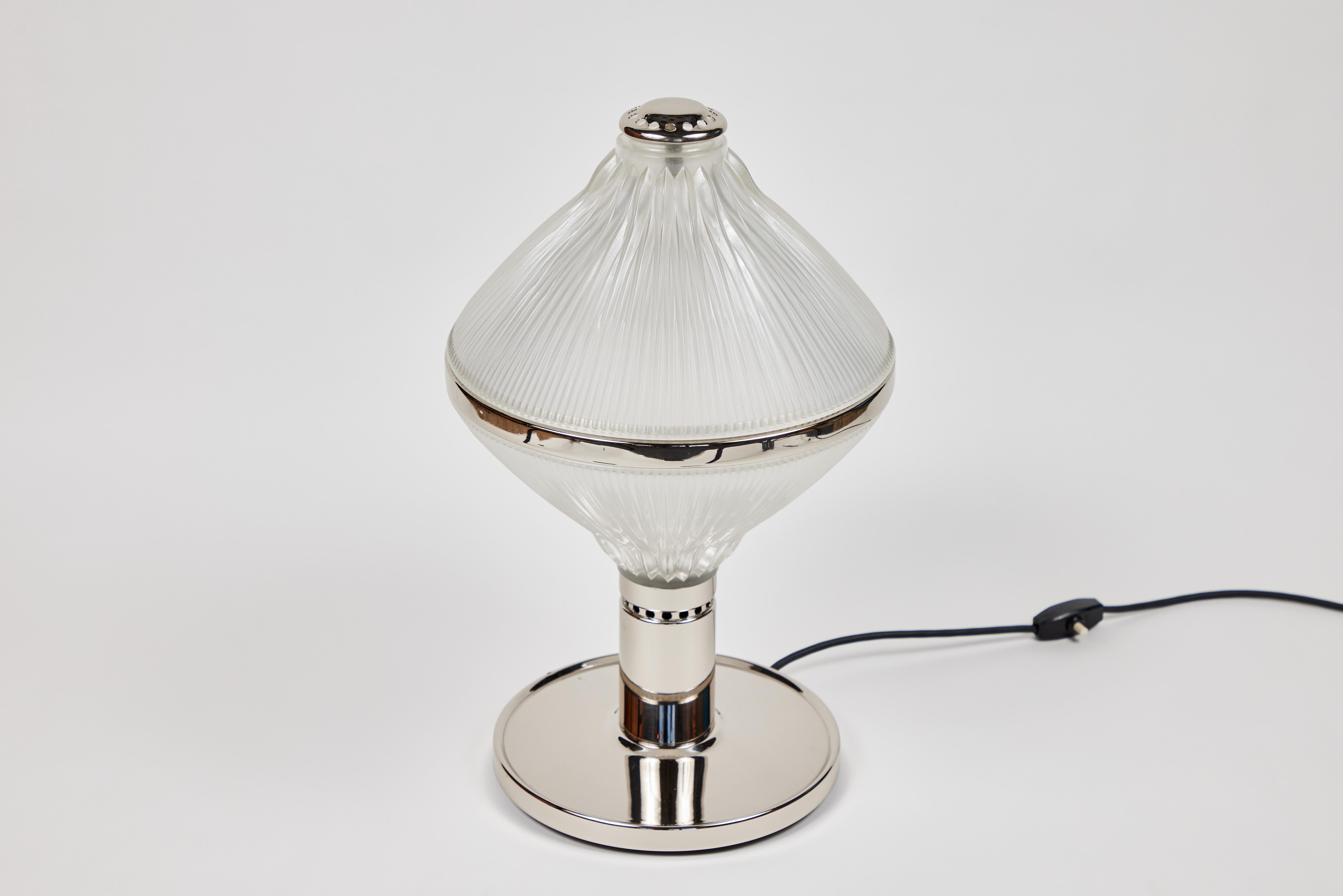 Large Studio B.B.P.R 'Polinnia' Glass and Chrome Table Lamp c. 1964 for Artemide 5