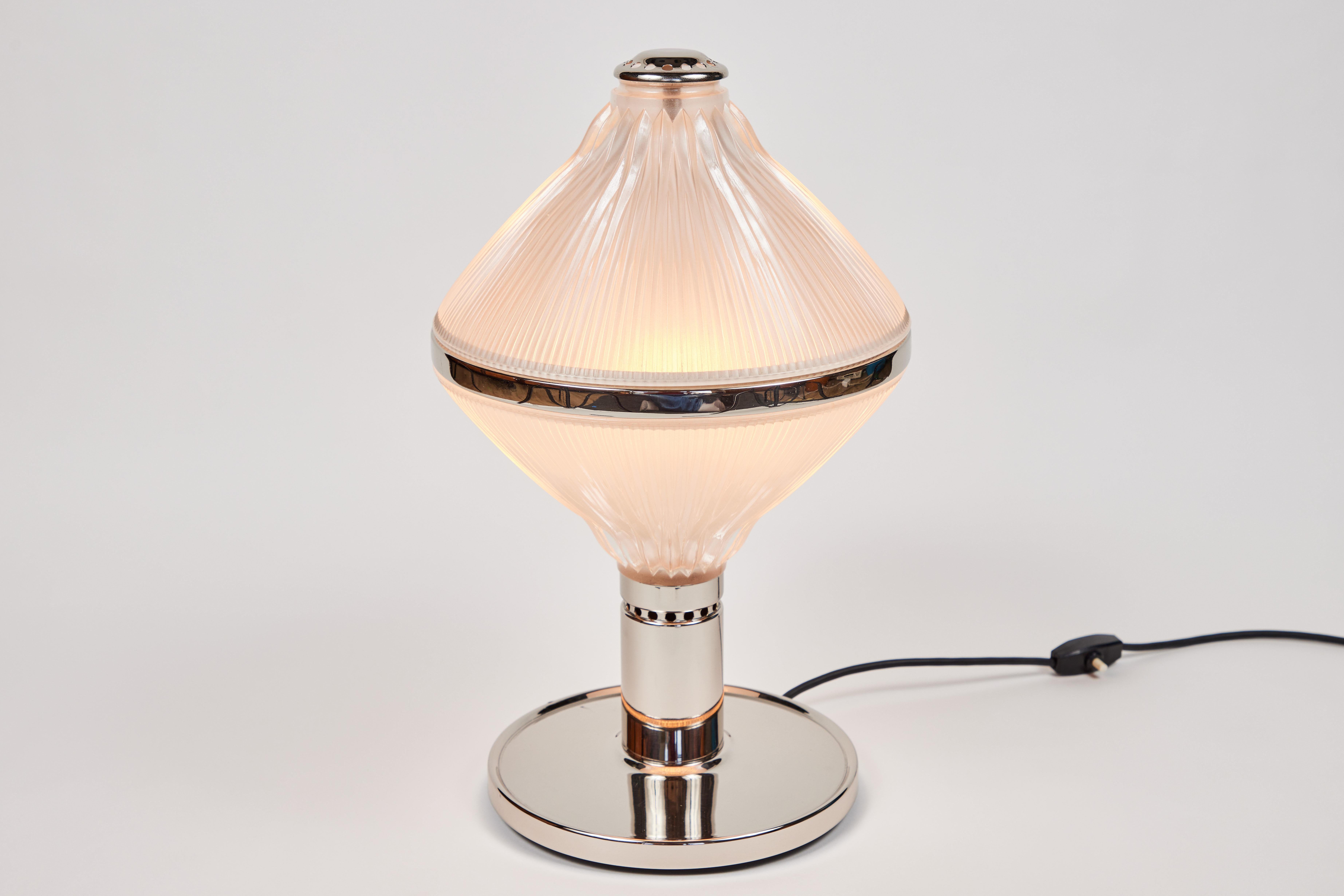 Polychromed Large Studio B.B.P.R 'Polinnia' Glass and Chrome Table Lamp c. 1964 for Artemide