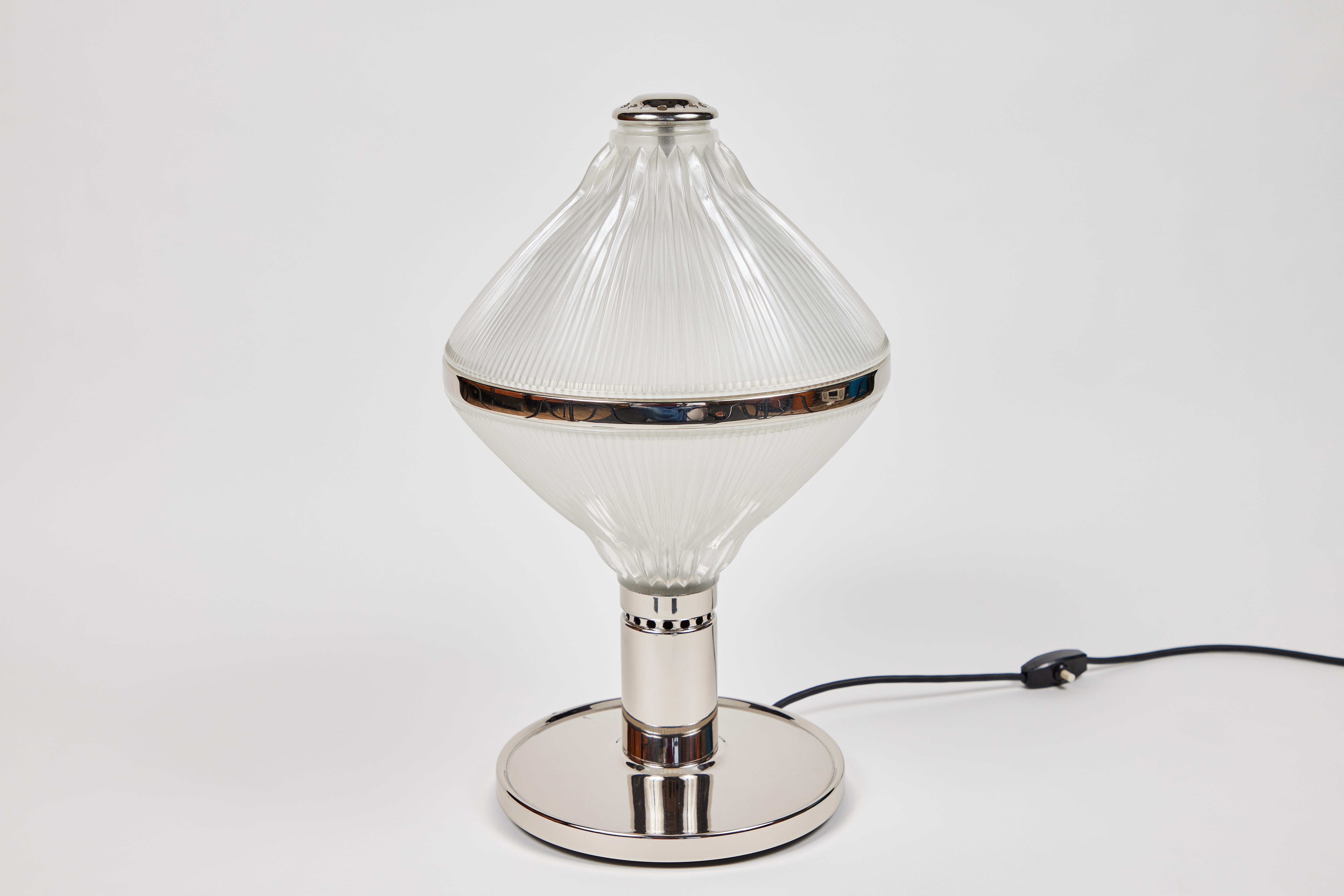 Mid-20th Century Large Studio B.B.P.R 'Polinnia' Glass and Chrome Table Lamp c. 1964 for Artemide