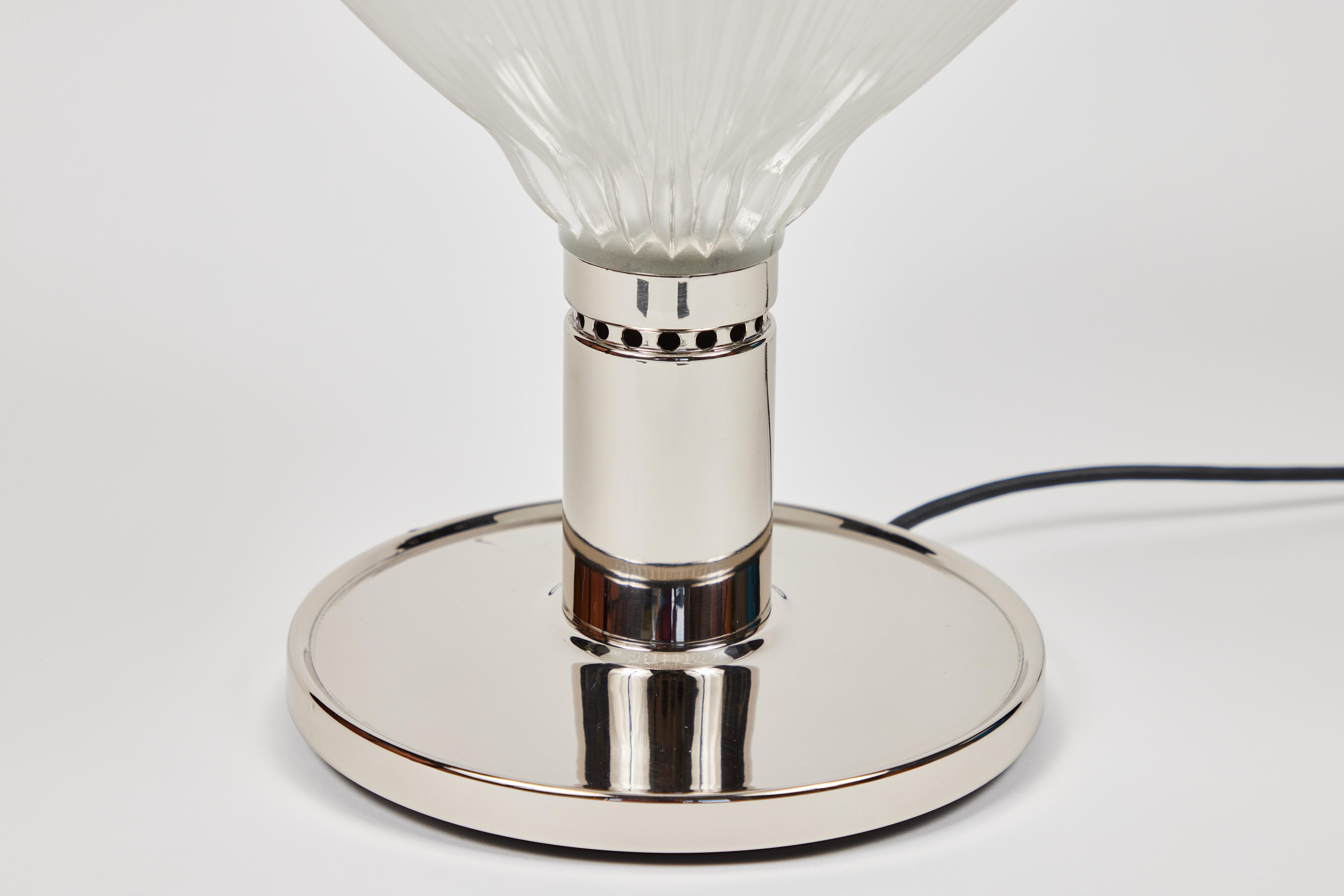 Large Studio B.B.P.R 'Polinnia' Glass and Chrome Table Lamp c. 1964 for Artemide 1