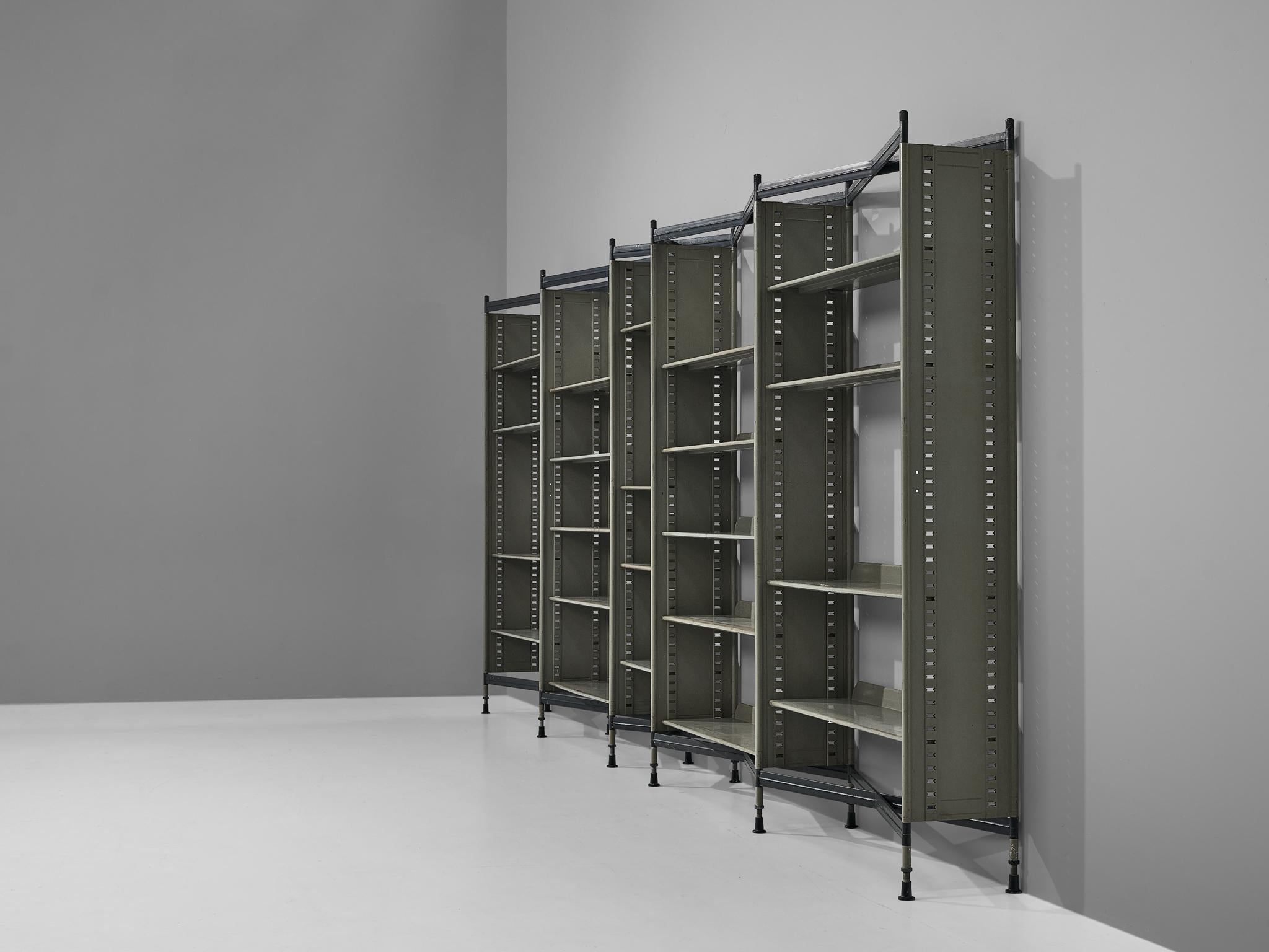 Mid-20th Century Large Studio BBPR ‘Spazio’ Wall-Unit or Room-Divider in Metal