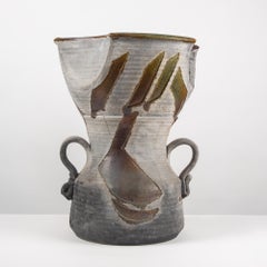 Large Studio Ceramic Glazed Vessel with Handles