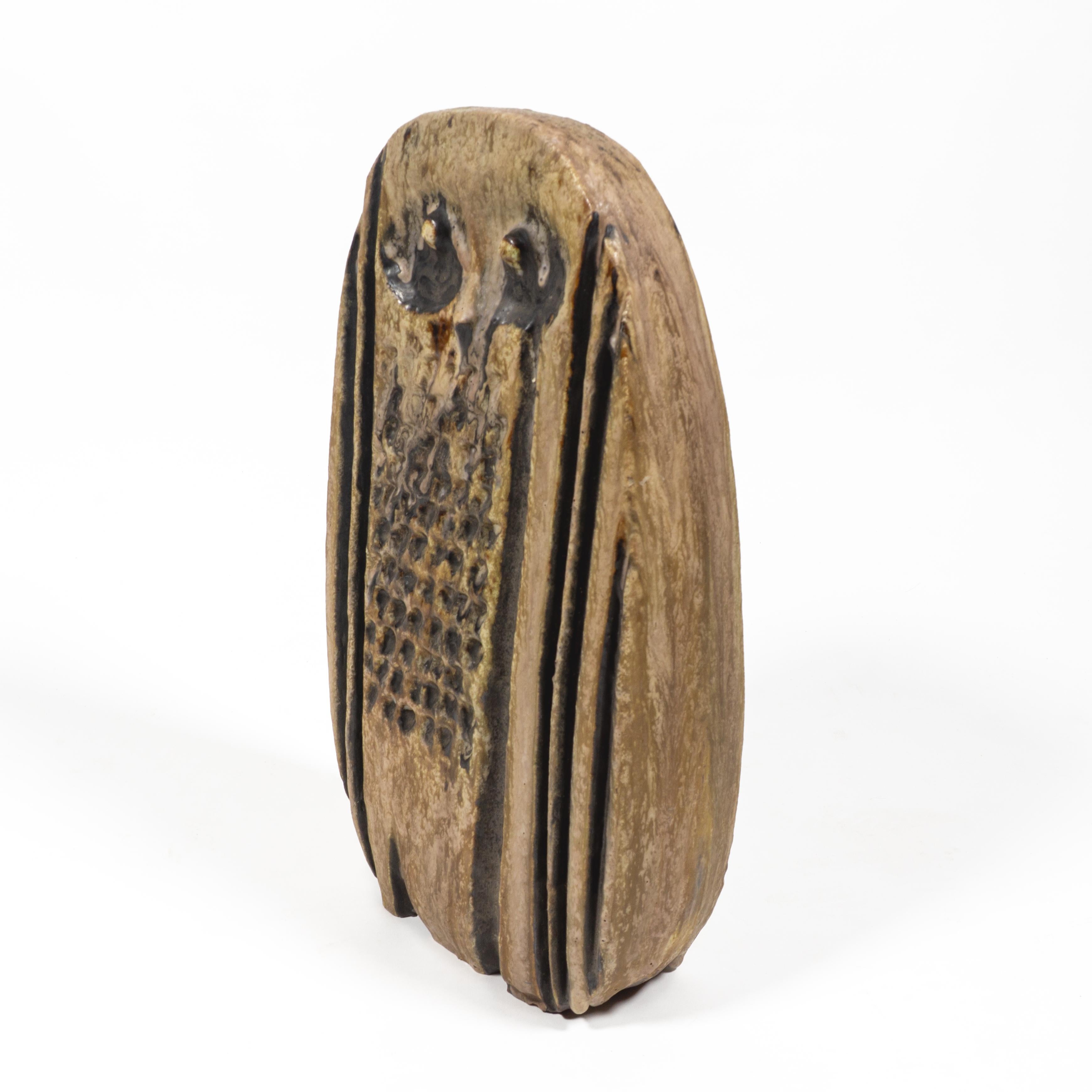 Große Studio A Keramische Eulenskulptur von Helmut Schäffenacker, Deutschland 1960er Jahre im Zustand „Gut“ im Angebot in Regensburg, DE