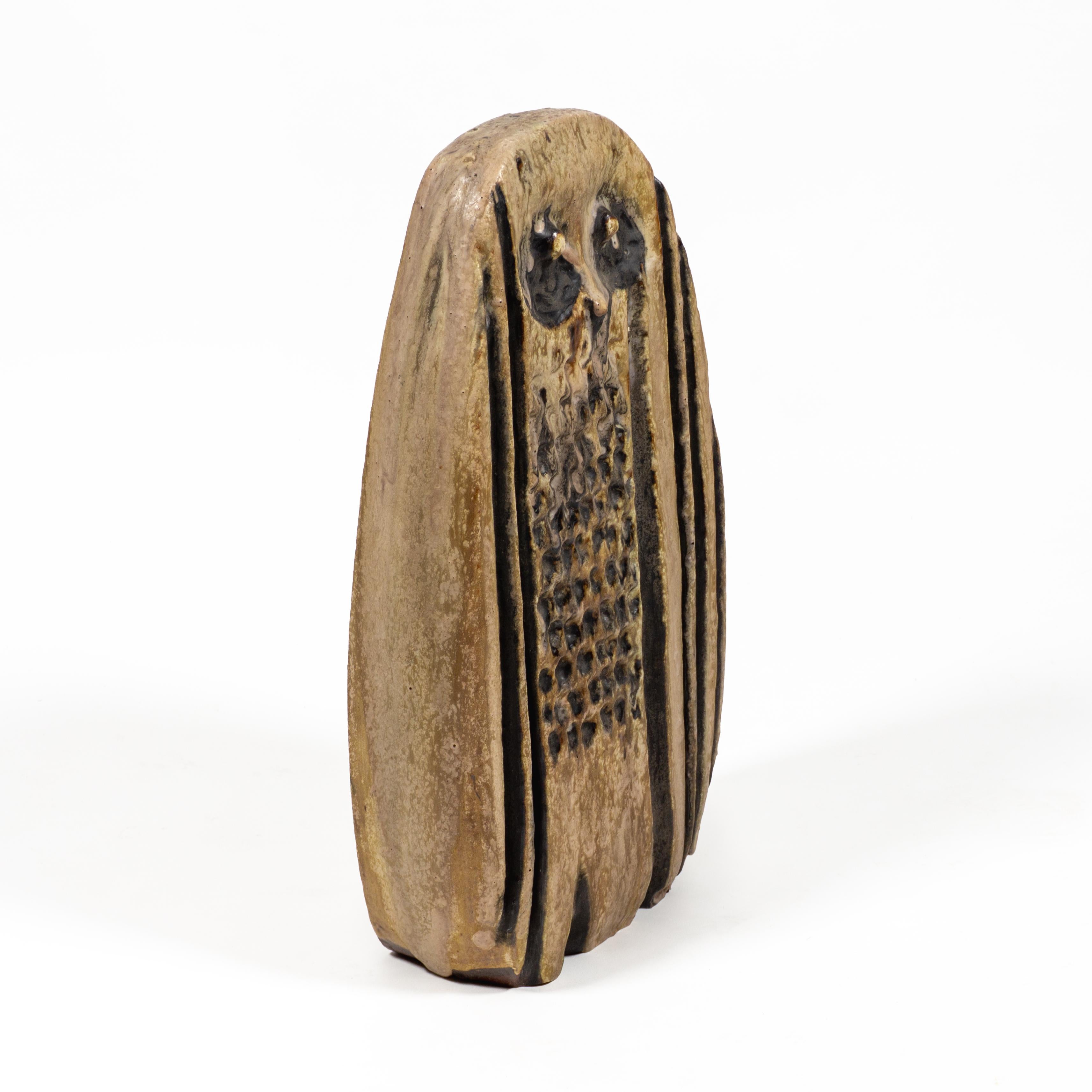 Große Studio A Keramische Eulenskulptur von Helmut Schäffenacker, Deutschland 1960er Jahre im Angebot 1
