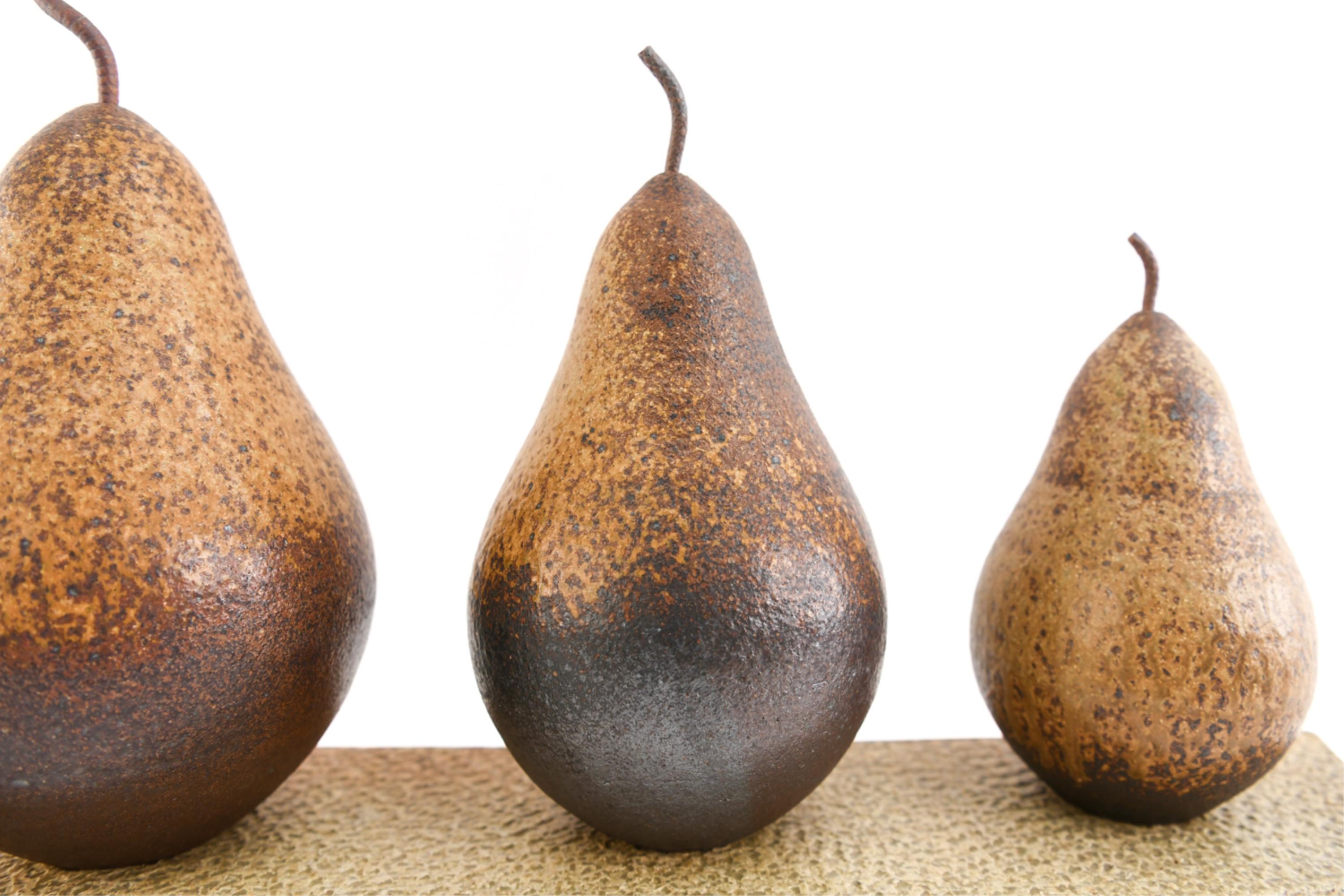 Late 20th Century Large Studio Ceramic Pear Sculpture