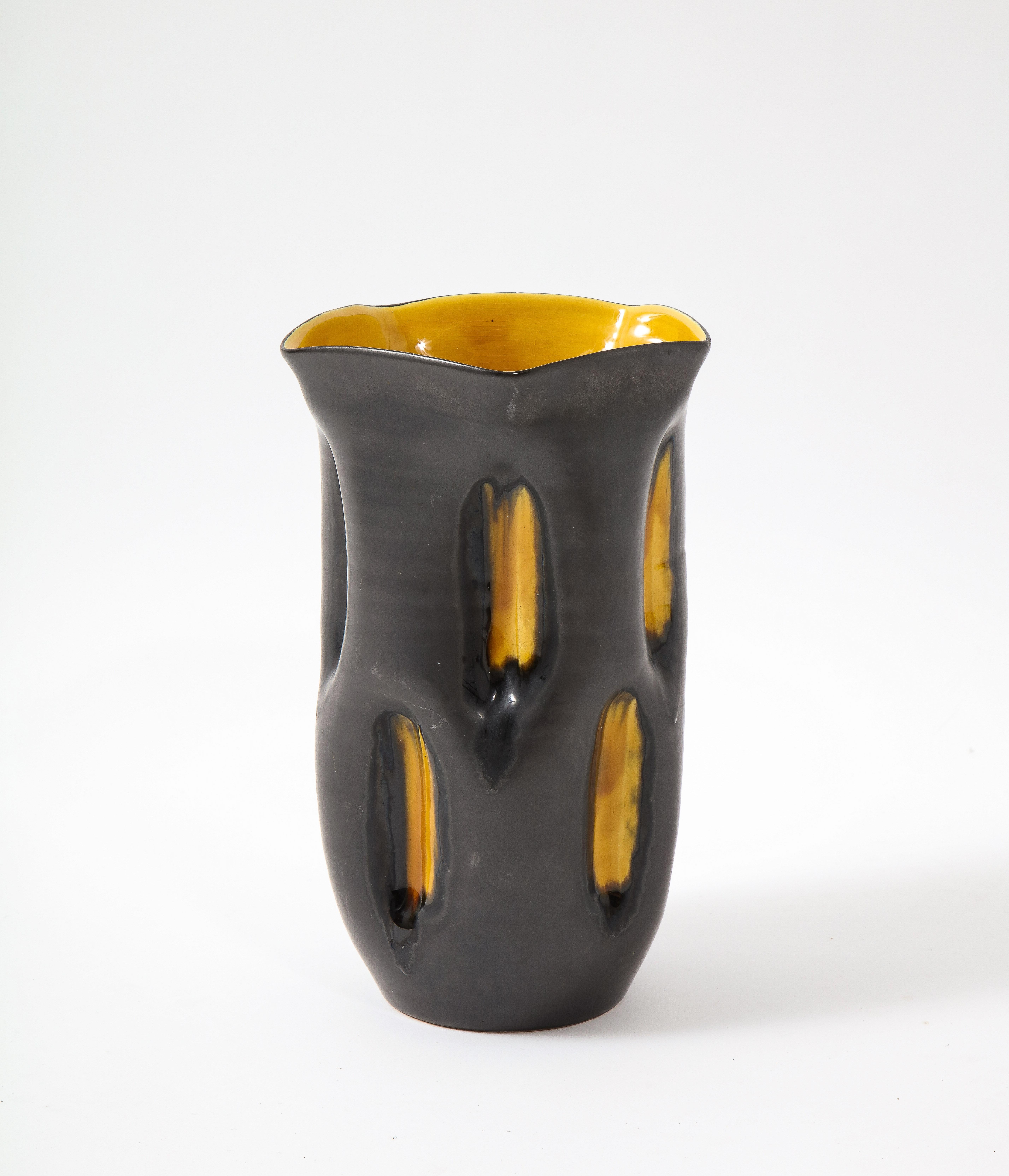Mid-Century Modern Large Studio Ceramic Vase, France 1960's For Sale