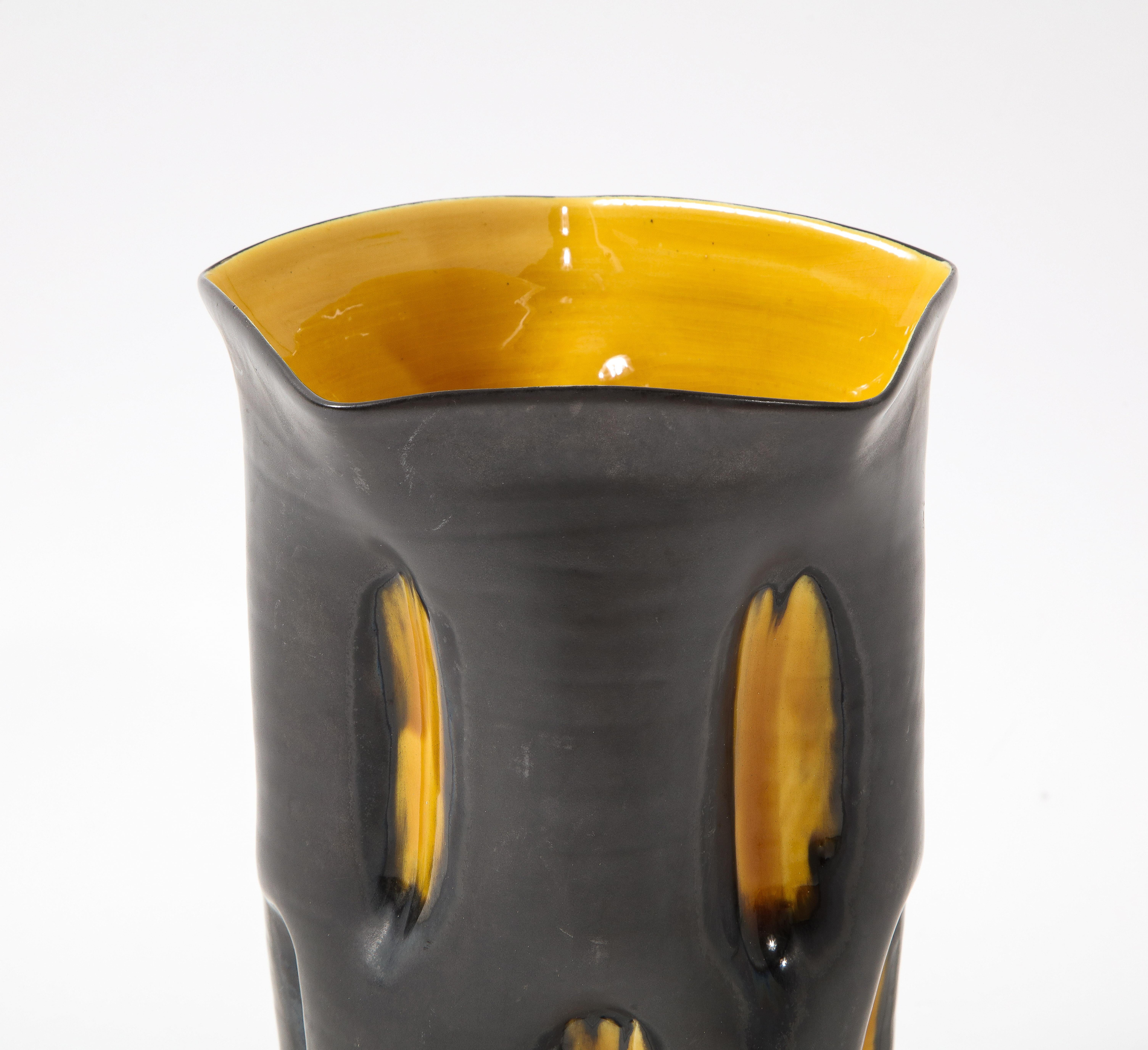 Large Studio Ceramic Vase, France 1960's In Good Condition For Sale In New York, NY