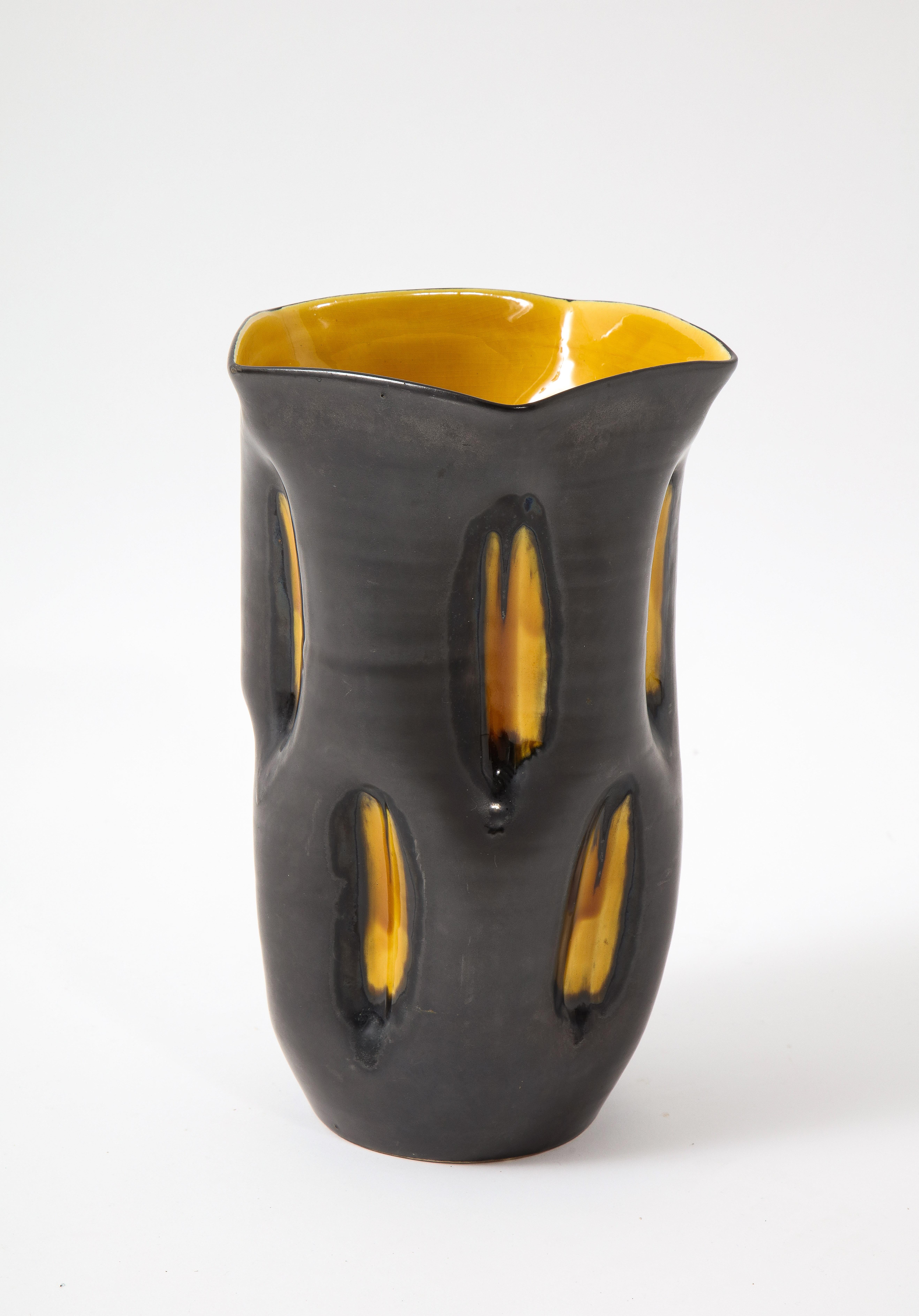 Large Studio Ceramic Vase, France 1960's For Sale 2