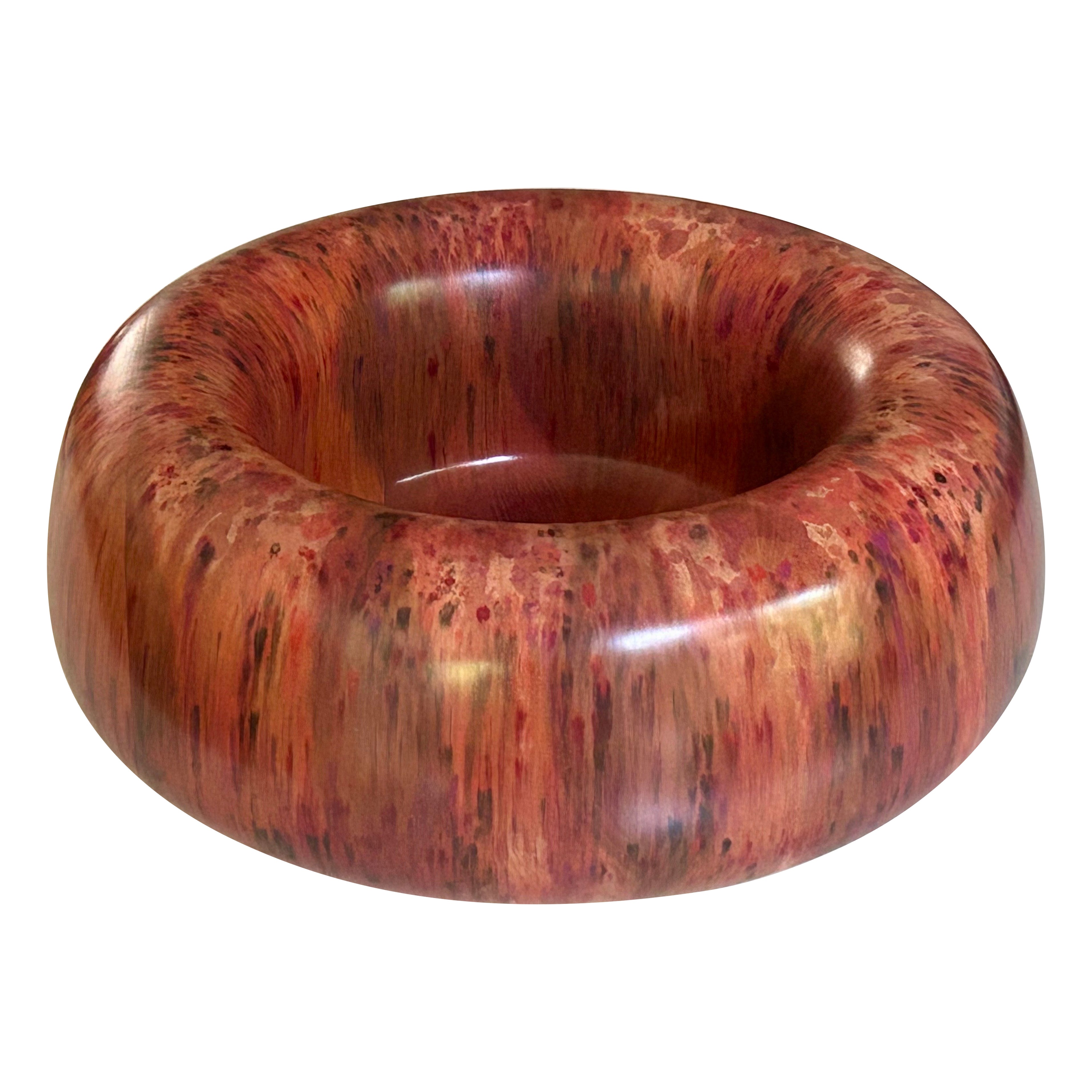 Ciotola grande in Wood Studio A Hap Sakwa 1986 in vendita