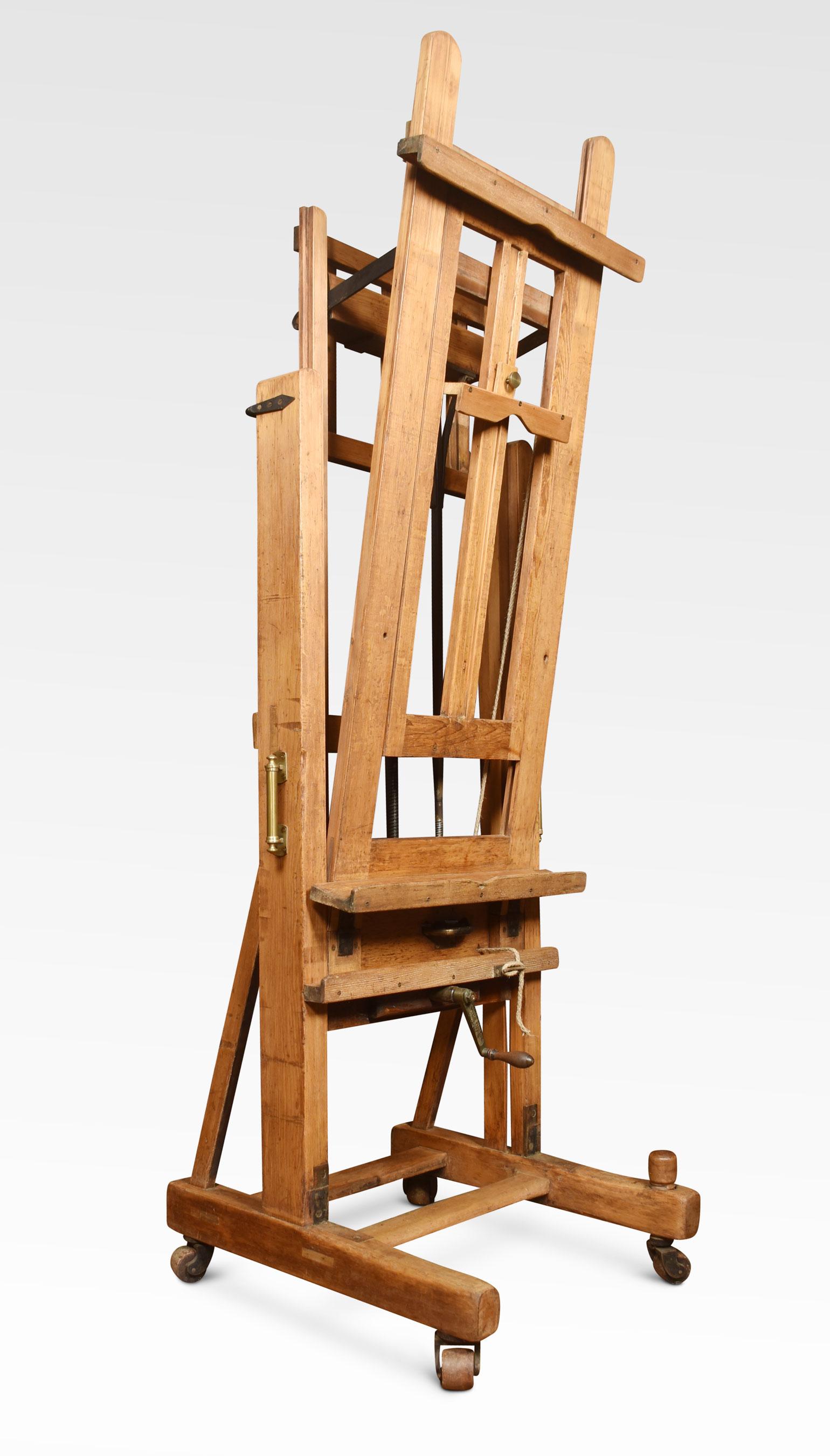 19th Century Large Studio Easel by Windsor and Newton For Sale