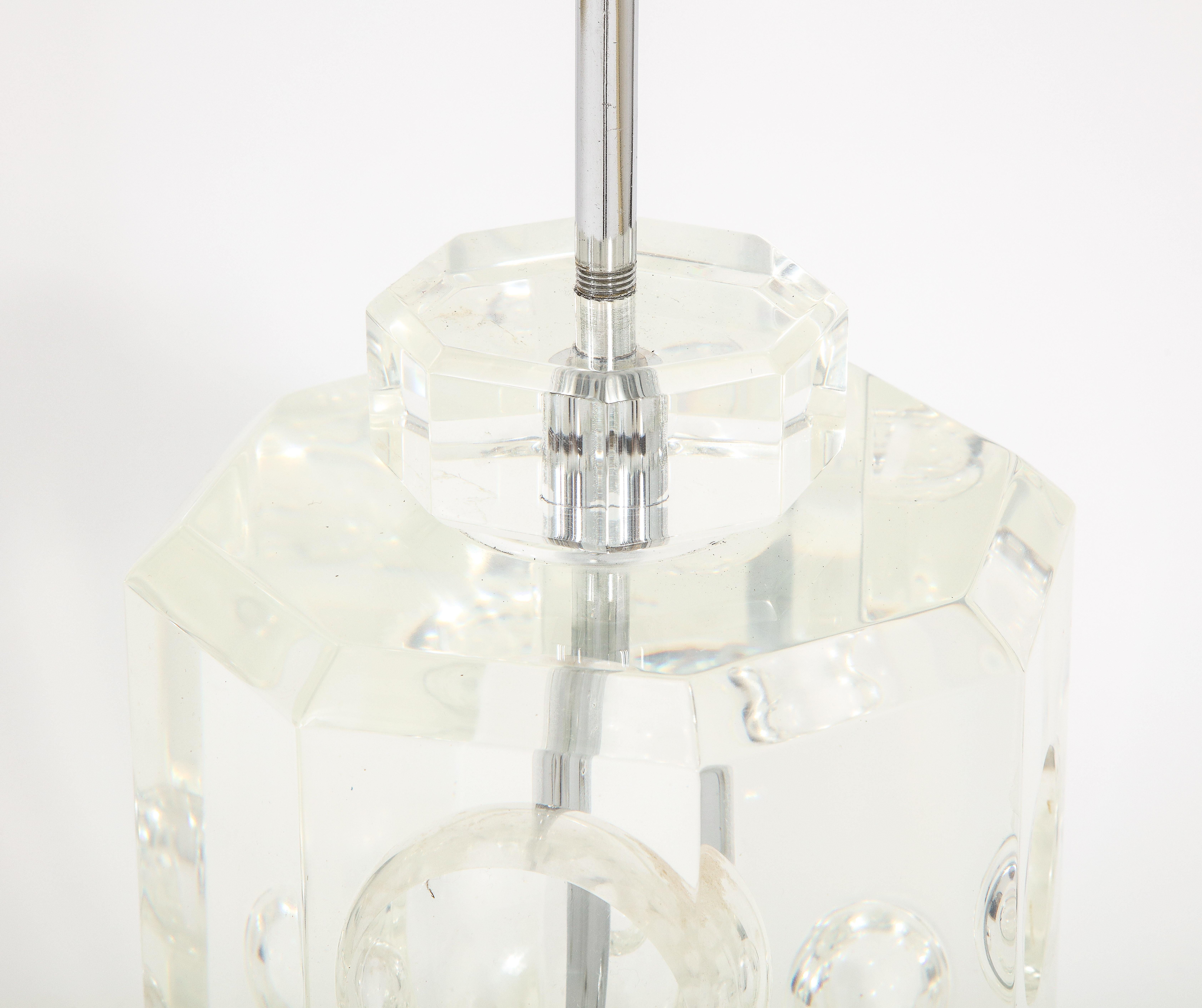 Large Studio Lucite Lamp, USA 1960's For Sale 13