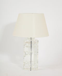 Large Studio Lucite Lamp, USA 1960's